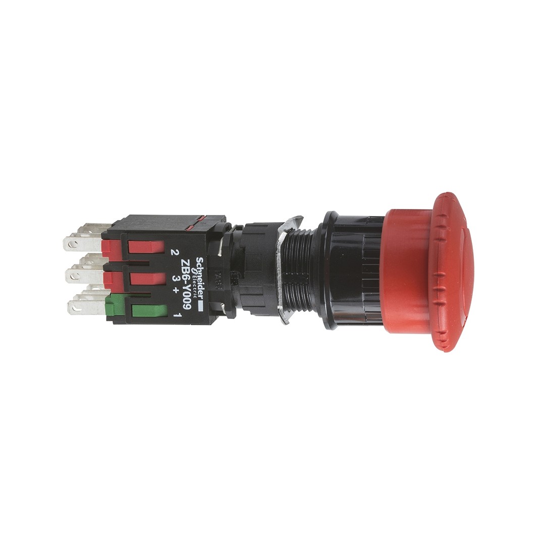Schneider XB6AS8349B 30mm Mantar Kafalı Acil Durdurma Butonu