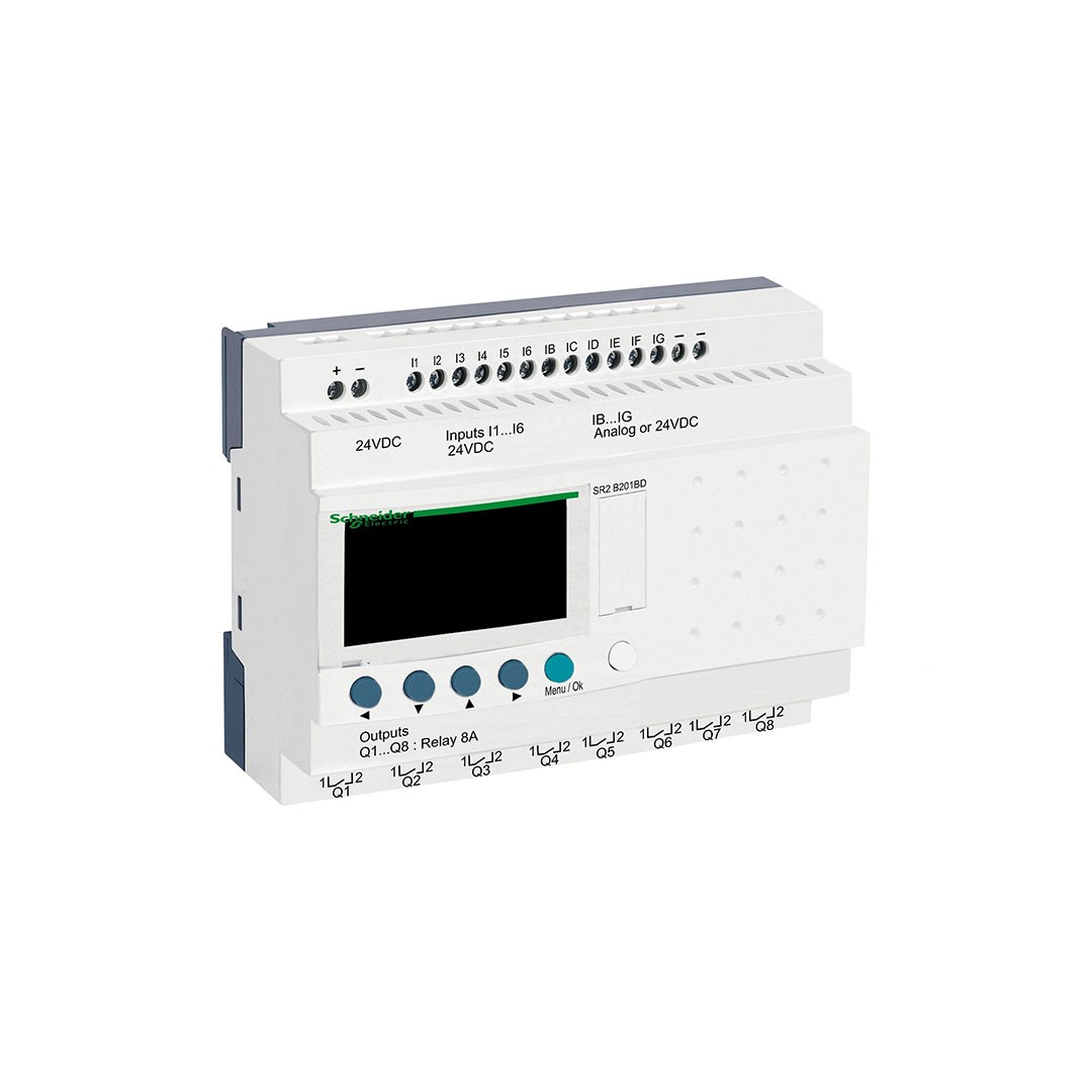 Schneider SR2B201BD 12 Giriş 8 Çıkış Zelio Logic Akıllı Röle