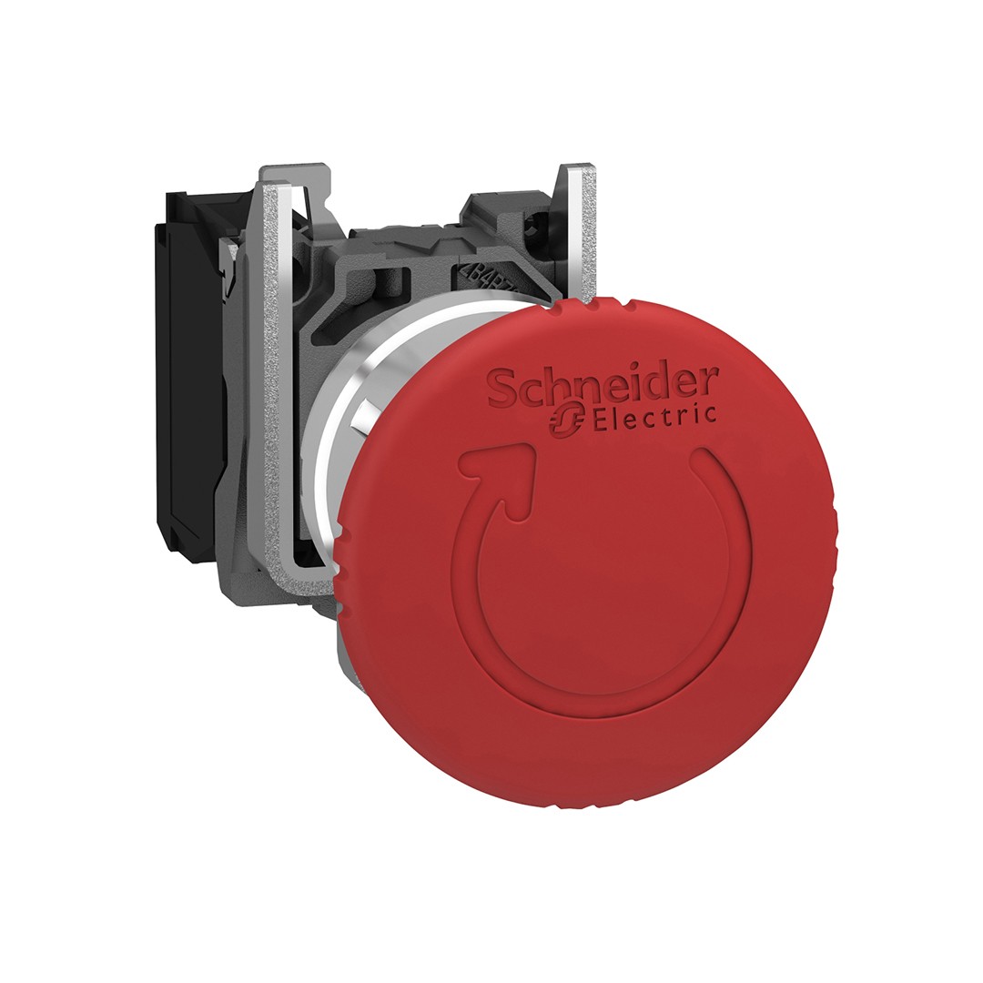 Schneider XB4BS8442 1NK Çevir Çek Tip Mantar Kafalı Acil Stop Butonu