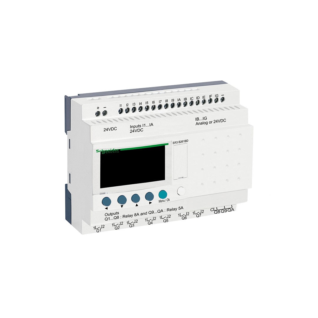 Schneider SR3B261BD 16 Giriş 10 Çıkış Zelio Logic Akıllı Röle