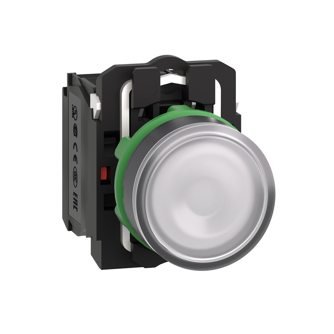 Schneider XB5AW31M5 220VAC/DC Işıklı Beyaz Yaylı Buton