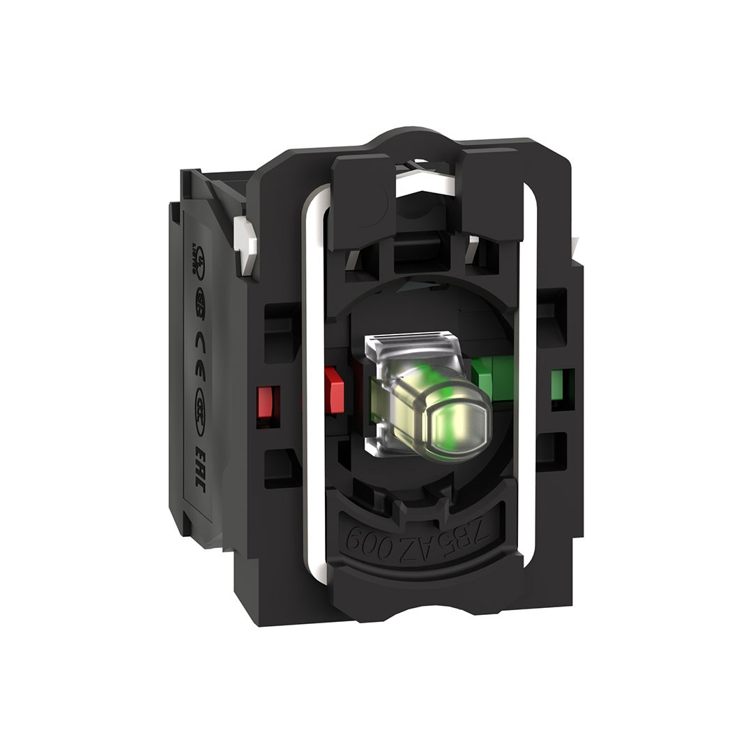 Schneider ZB5AW0B15 24V 1NA+1NK Entegre Ledli Gövde Beyaz Işık Bloğu
