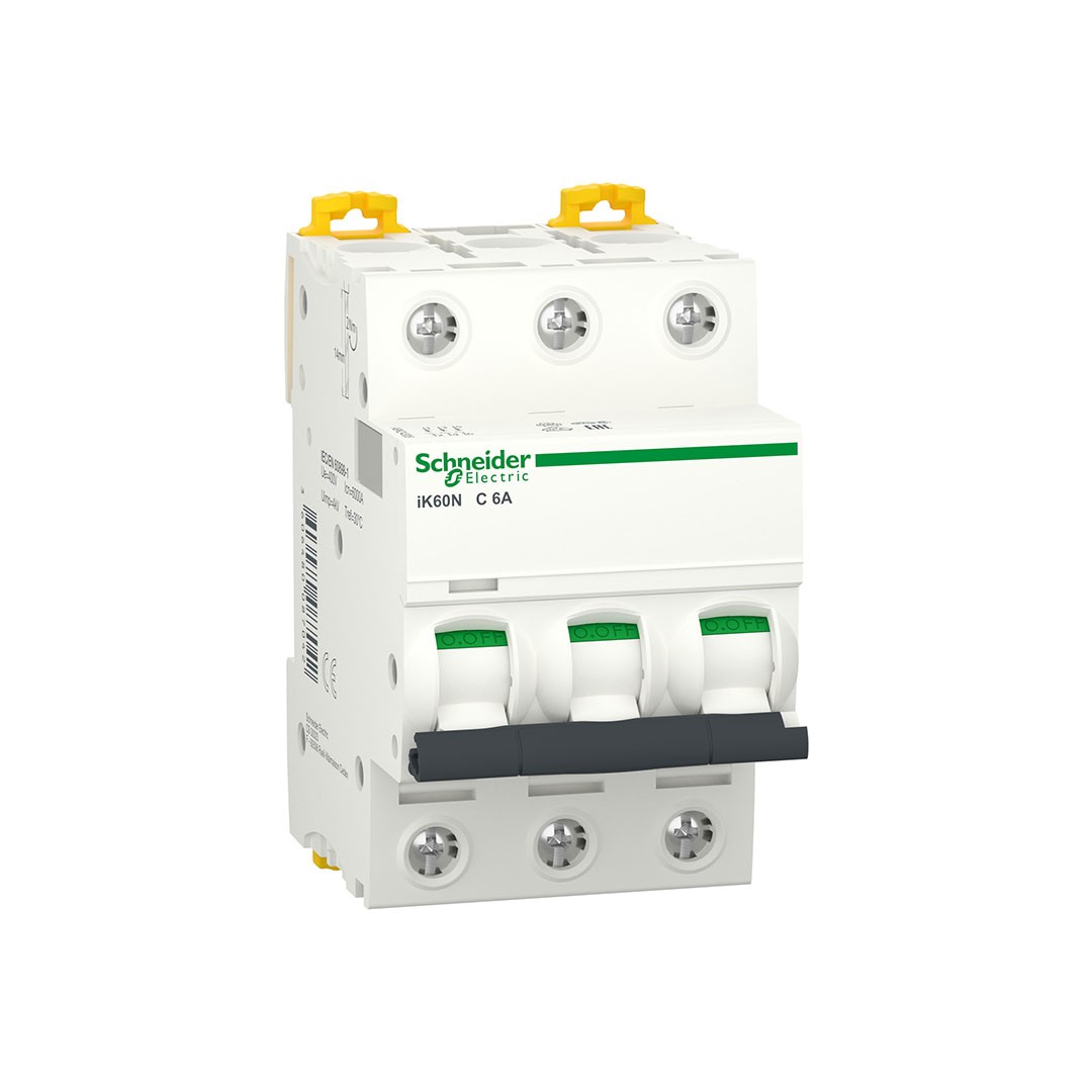 Schneider A9K24306 3K 6kA C Tipi 3x6A Otomatik Sigorta 4 Adet