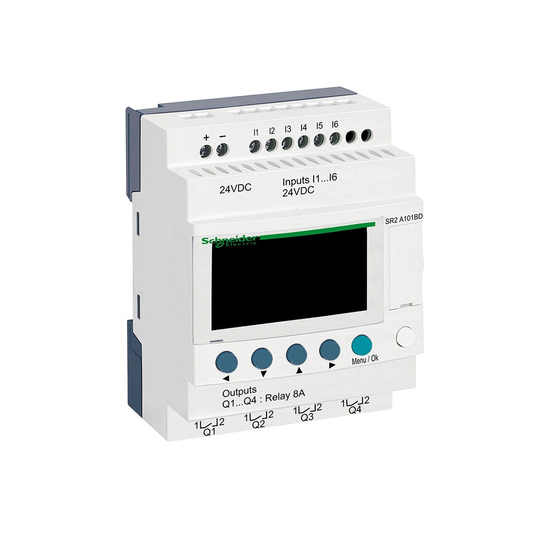 Schneider SR2A101BD 6 Giriş 4 Çıkış Zelio Logic Akıllı Röle
