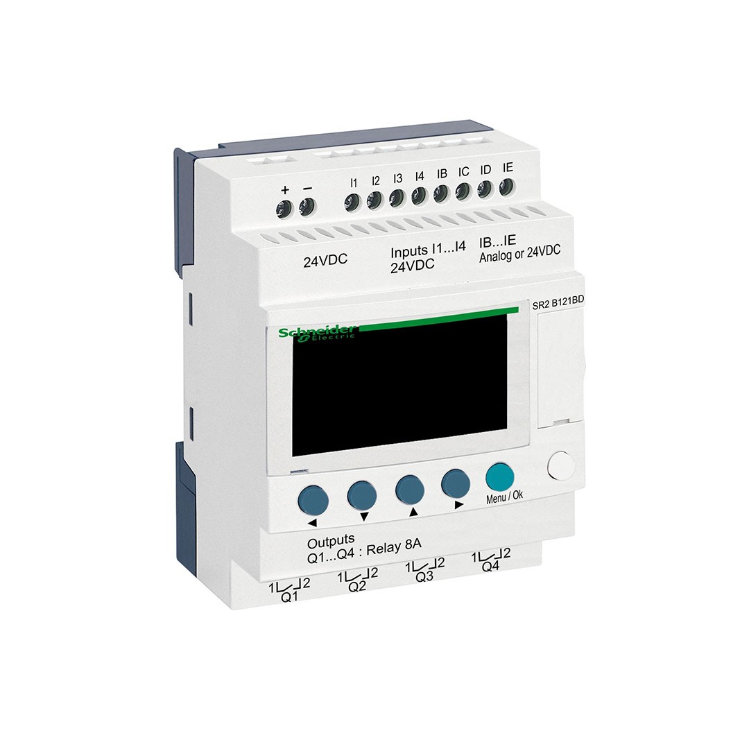 Schneider SR2B121BD 8 Giriş 4 Çıkış Zelio Logic Akıllı Röle