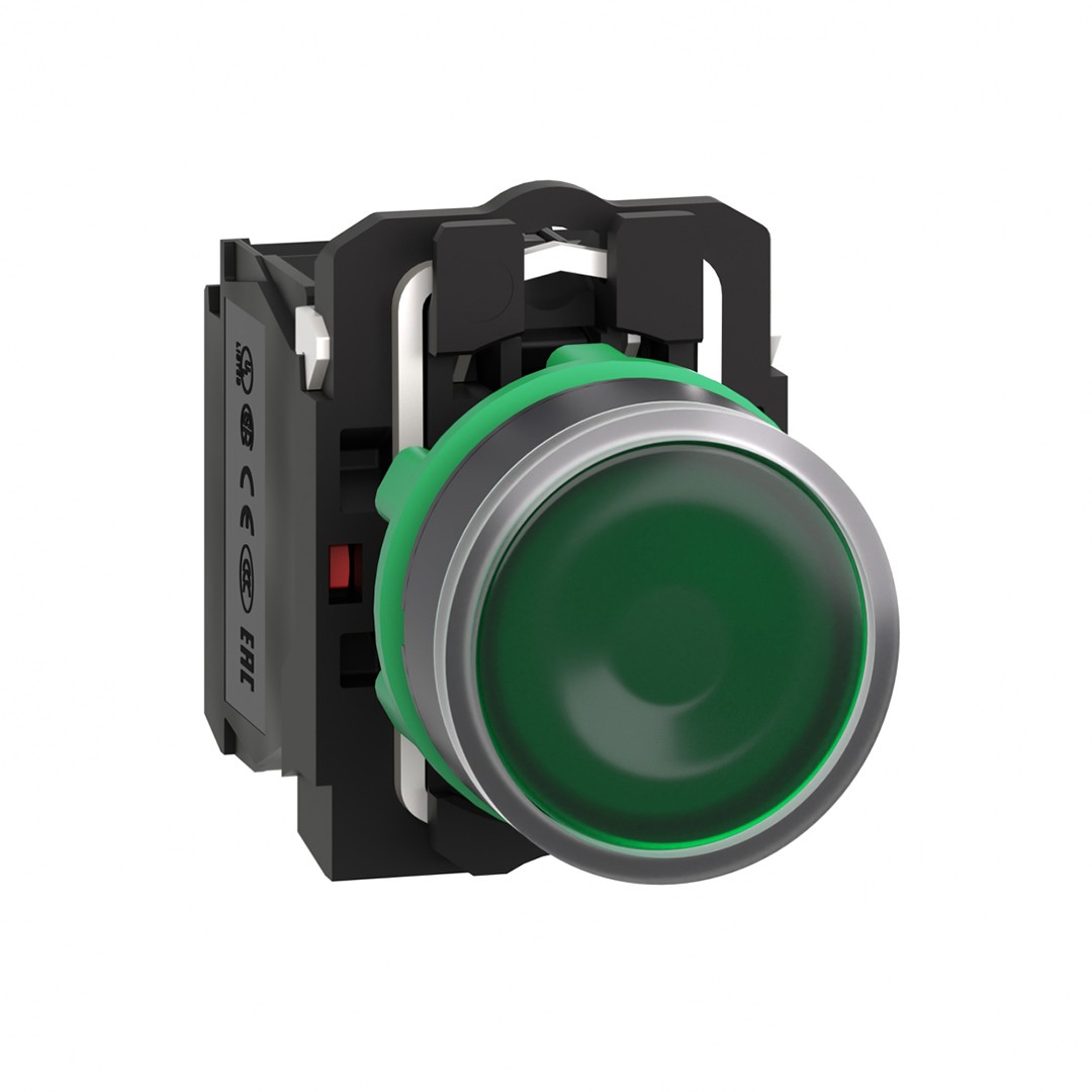 Schneider XB5AW33B5 24V AC/DC Işıklı Yeşil Yaylı Buton