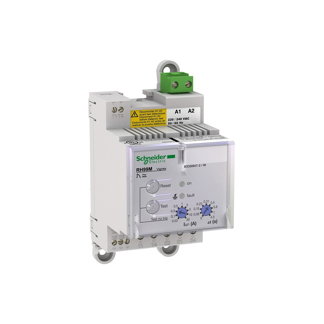 Schneider 56173 Rh99M 0,03..30 A 0..4,5 Sn 240 V Manuel Sıfırlamalı Toprak Kaçağı Rölesi