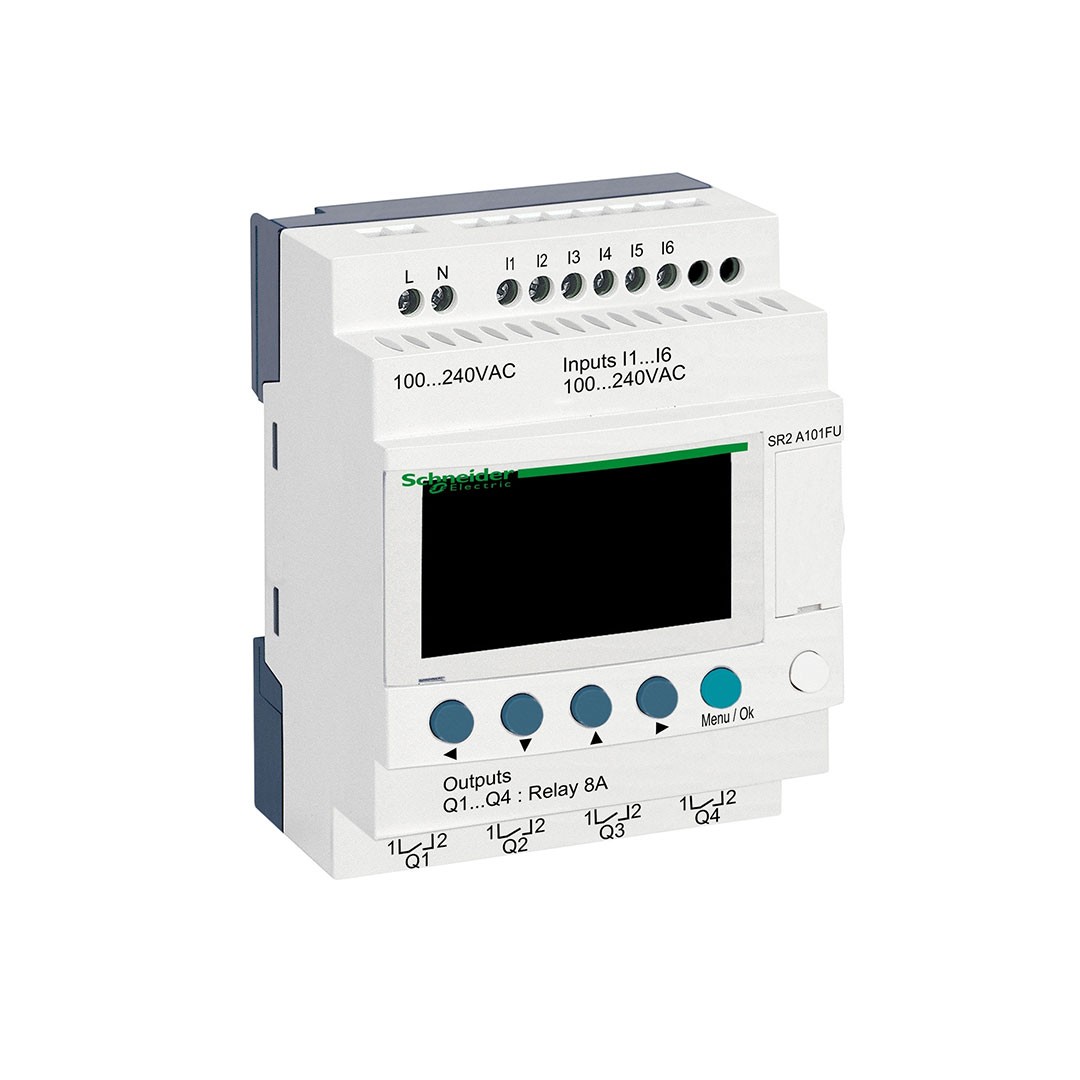 Schneider SR2A101FU 6 Giriş 4 Çıkış Zelio Logic Akıllı Röle