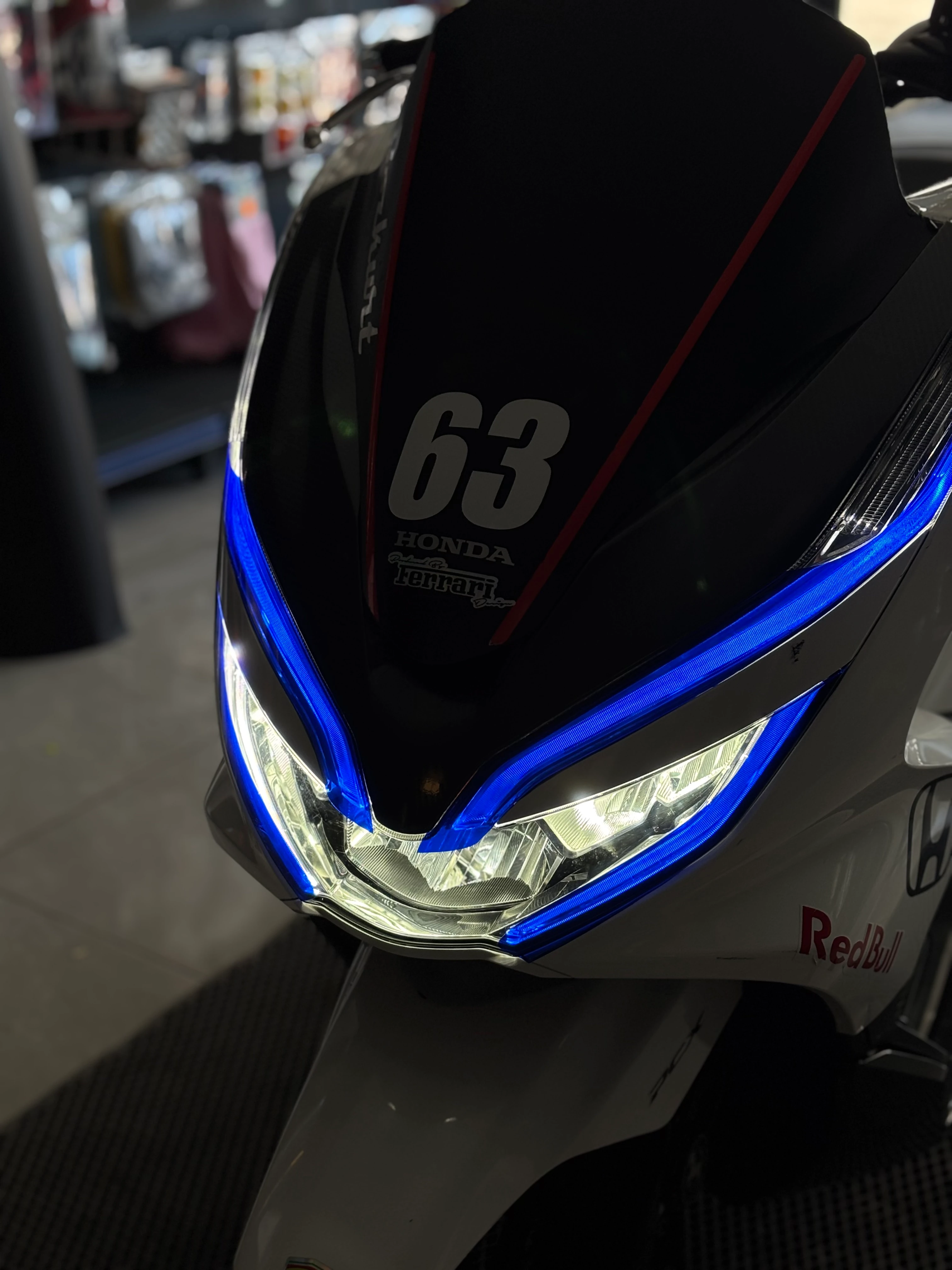 Honda PCX için Koyu Mavi Far Filmi Sticker Seti (2018-2019-2020 Yılları için)