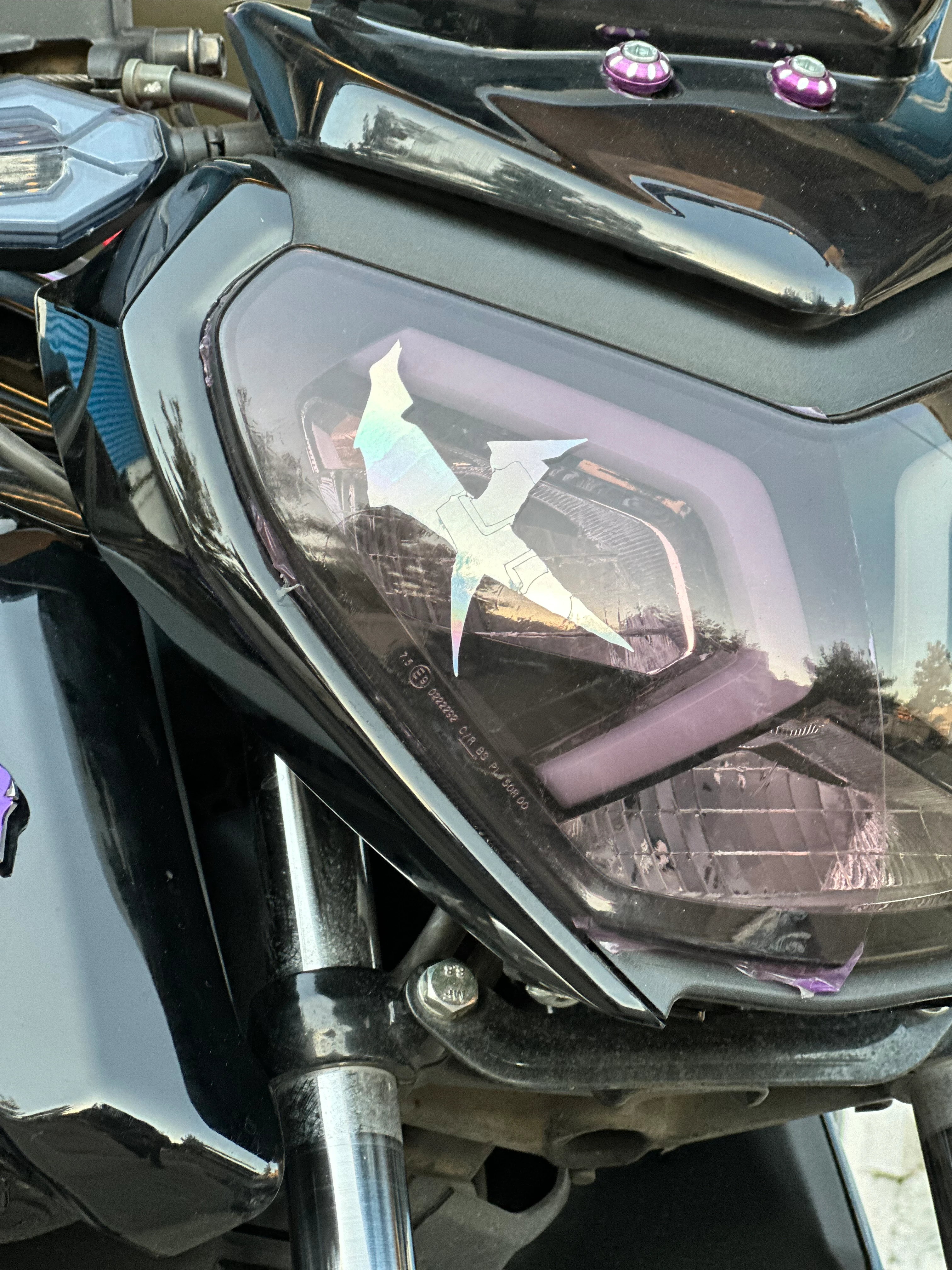 Motosiklet Farı için Venom Göz Sticker Etiket 