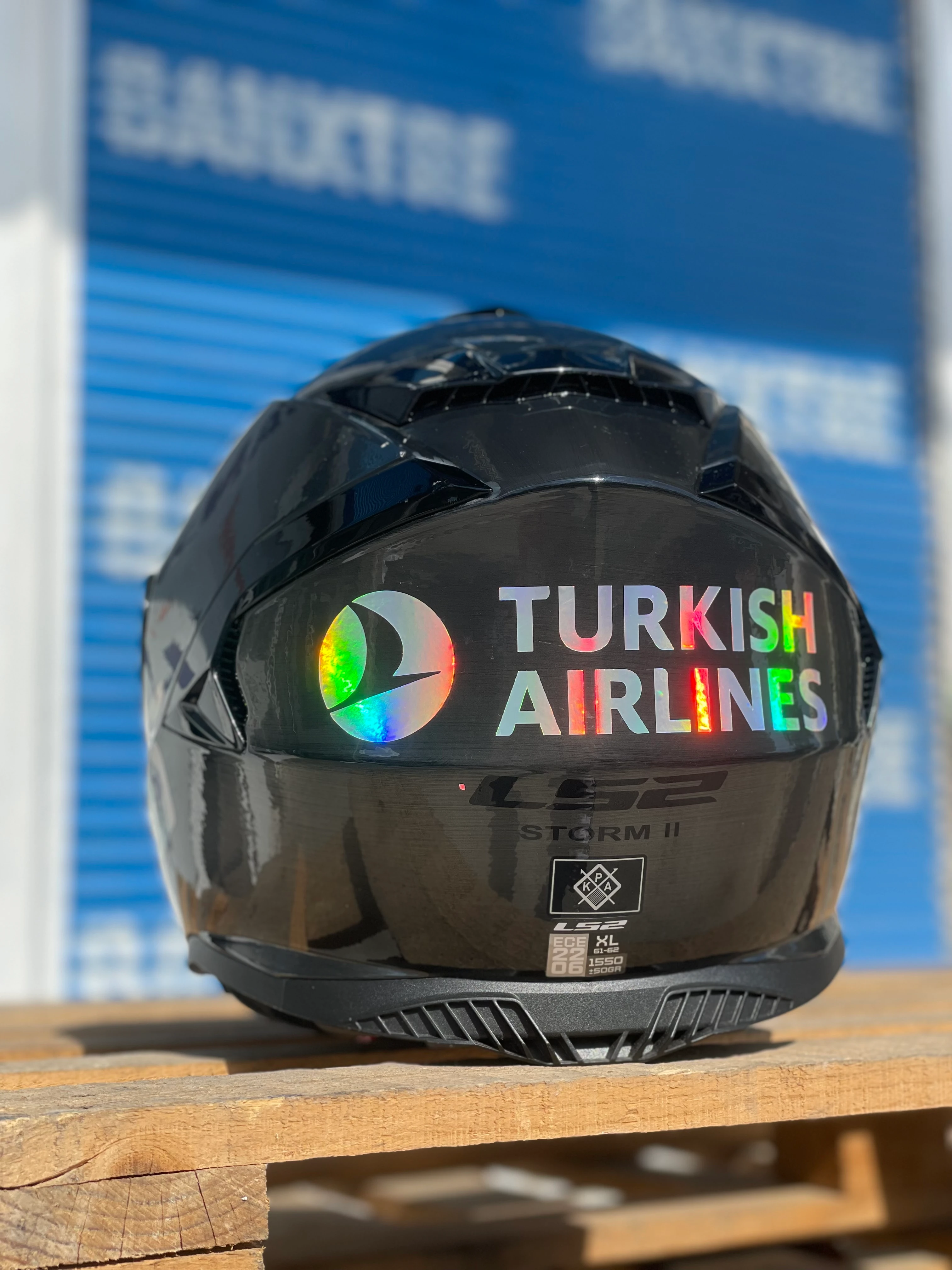 Motor-Araba ve Kask için Hologramlı THY Turkish Airlines Sticker Etiket (18CMx4CM)