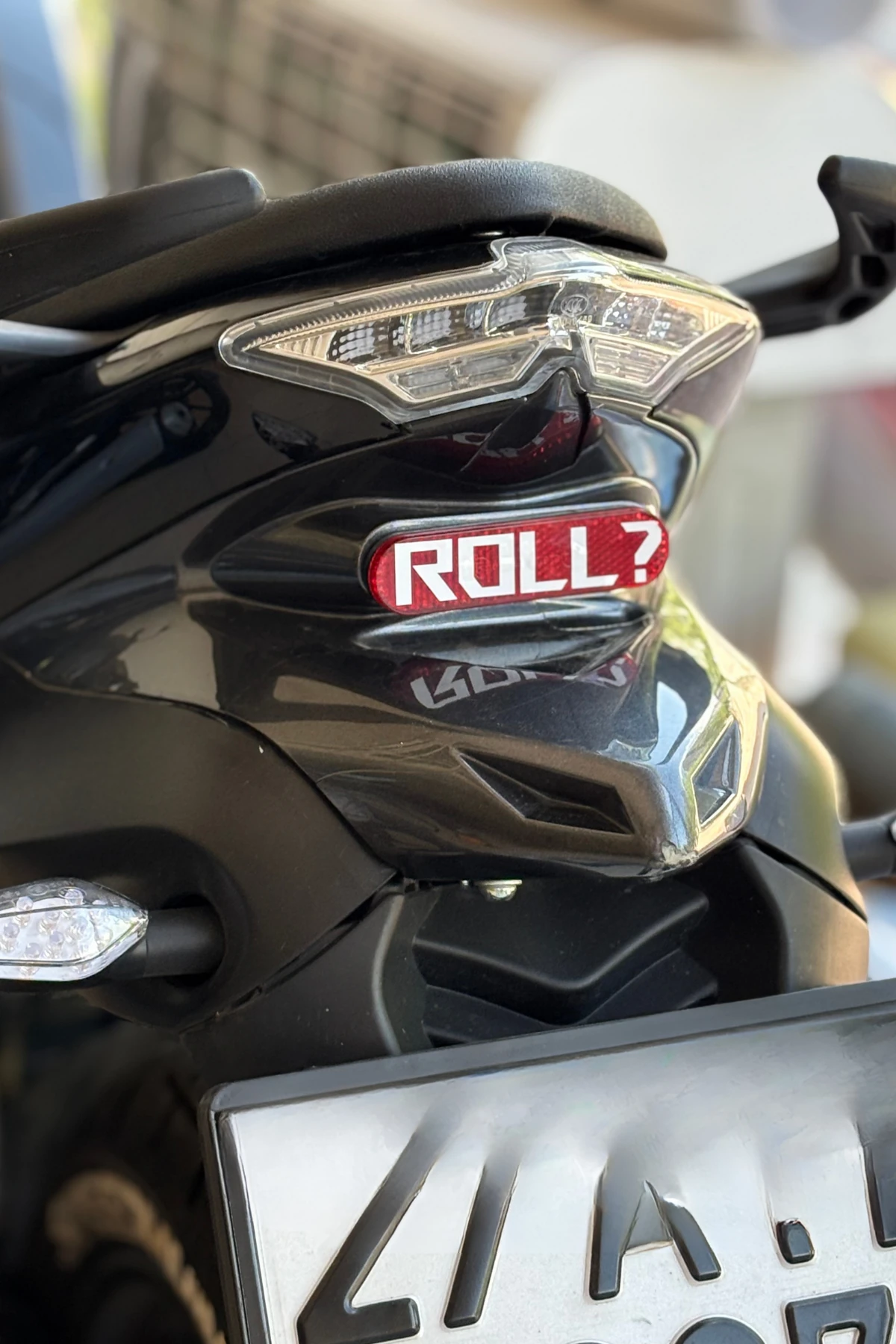 Motosiklet için Kedigözü Reflektörü için Beyaz Roll Sticker Etiket (8CMx1CM)