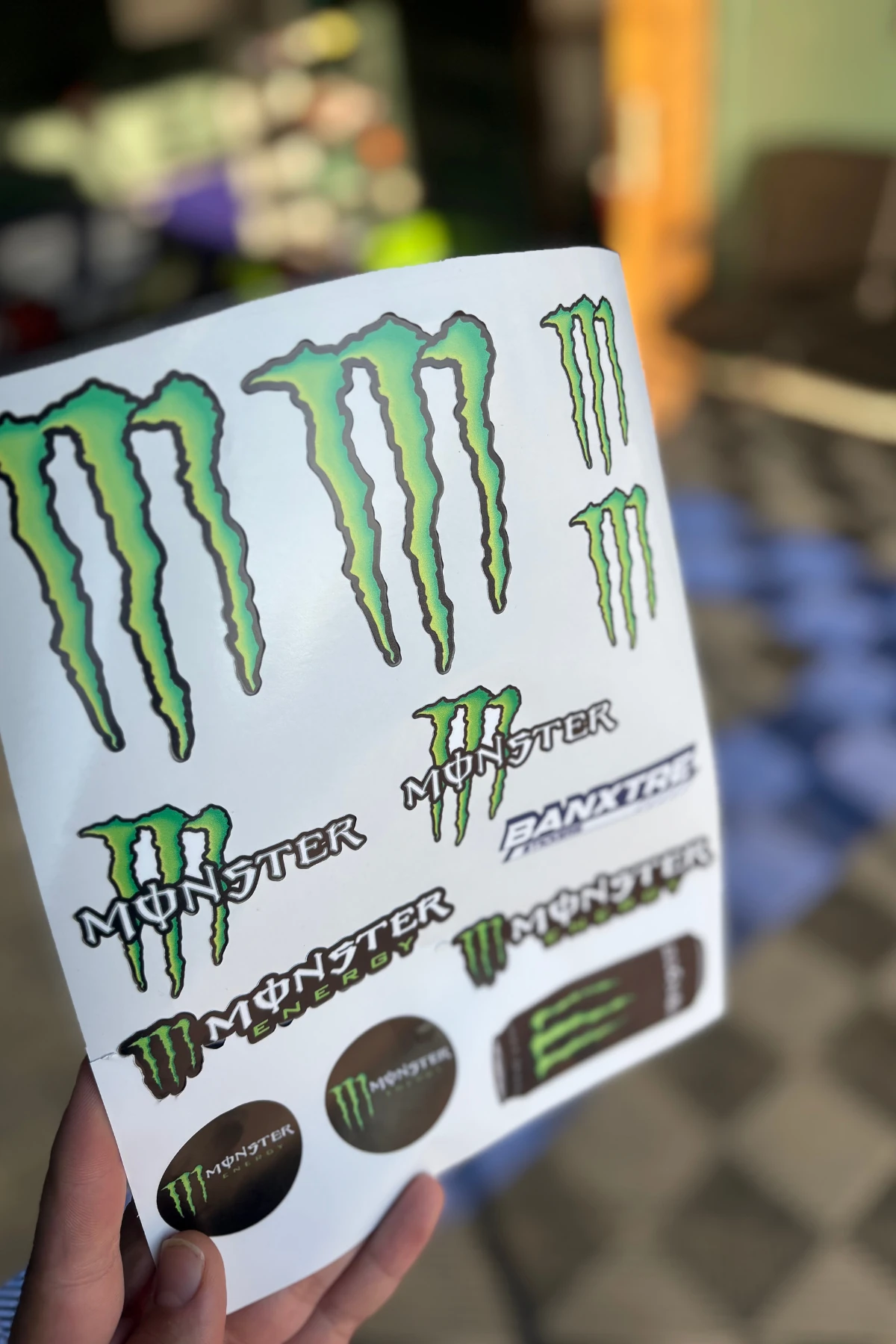 Motosiklet ve Kask için Monster A4 Sticker Pack (13 Parça)