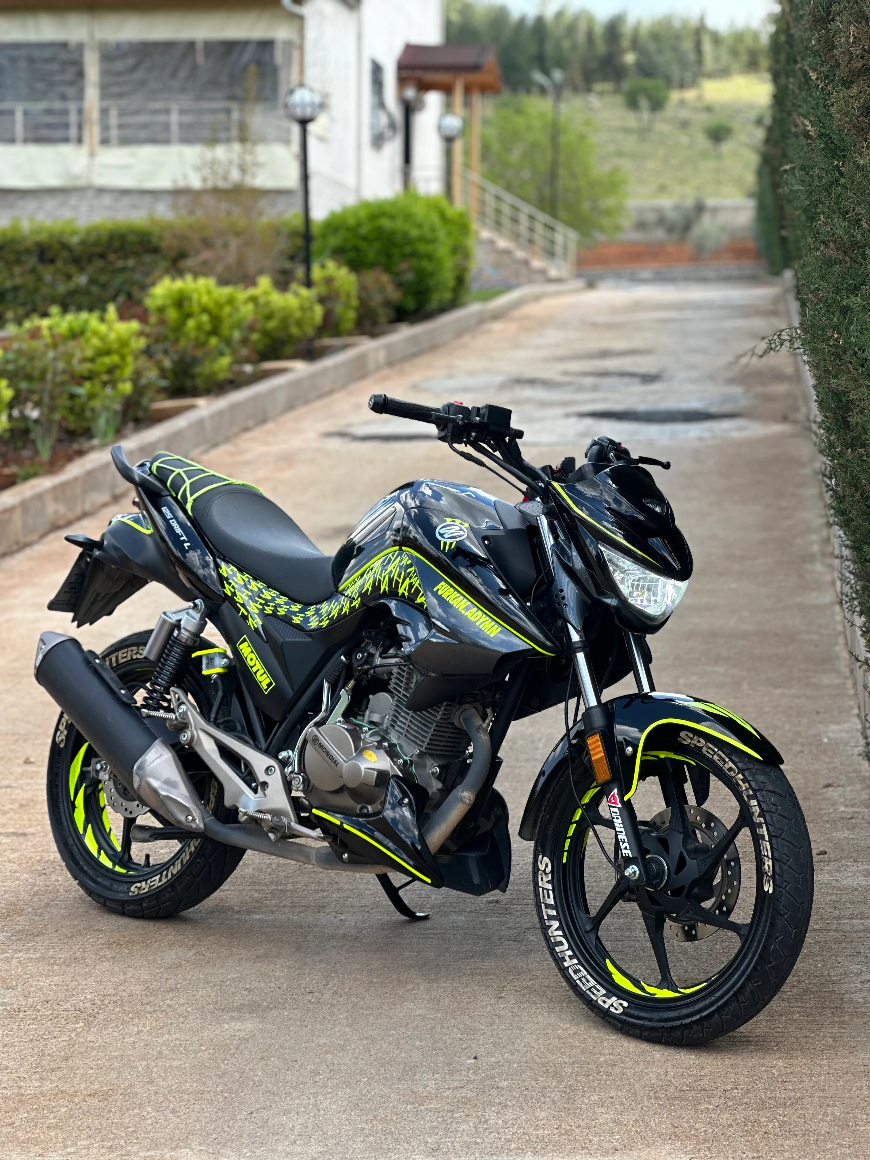 Mondial Drift-L için 23 Parça Neon Sarı Sticker Seti 