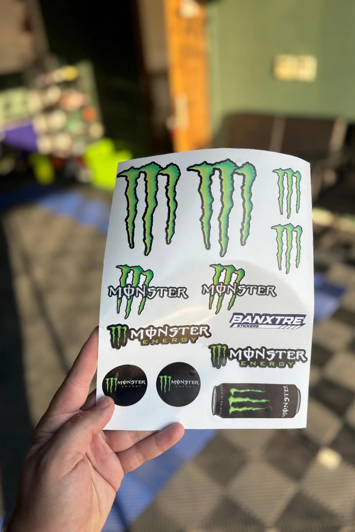 Motosiklet ve Kask için Monster A4 Sticker Pack (13 Parça)
