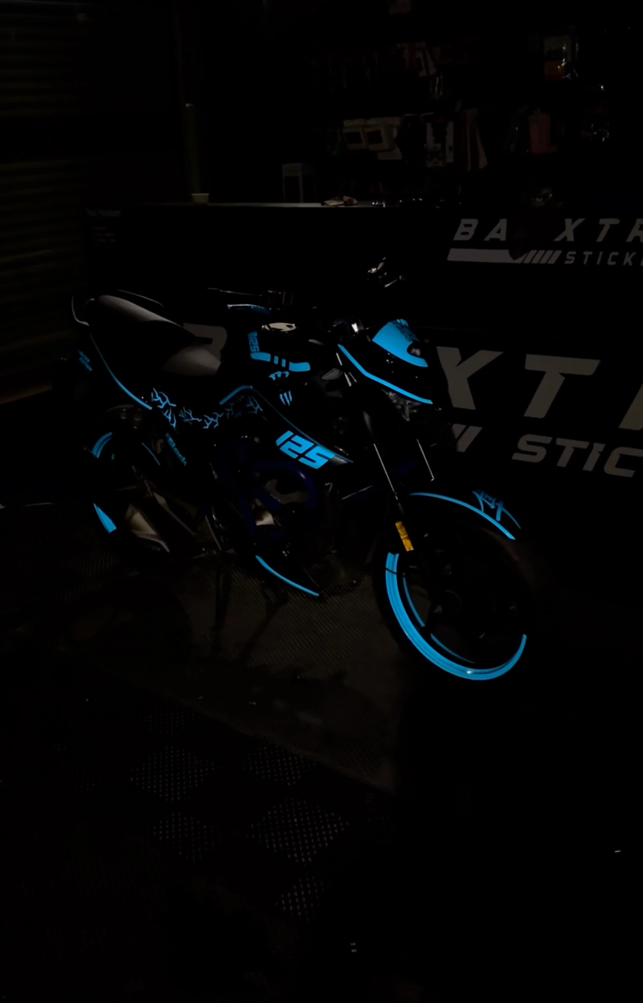 Mondial Drift-L için Reflektörlü Komple Mavi Sticker Seti