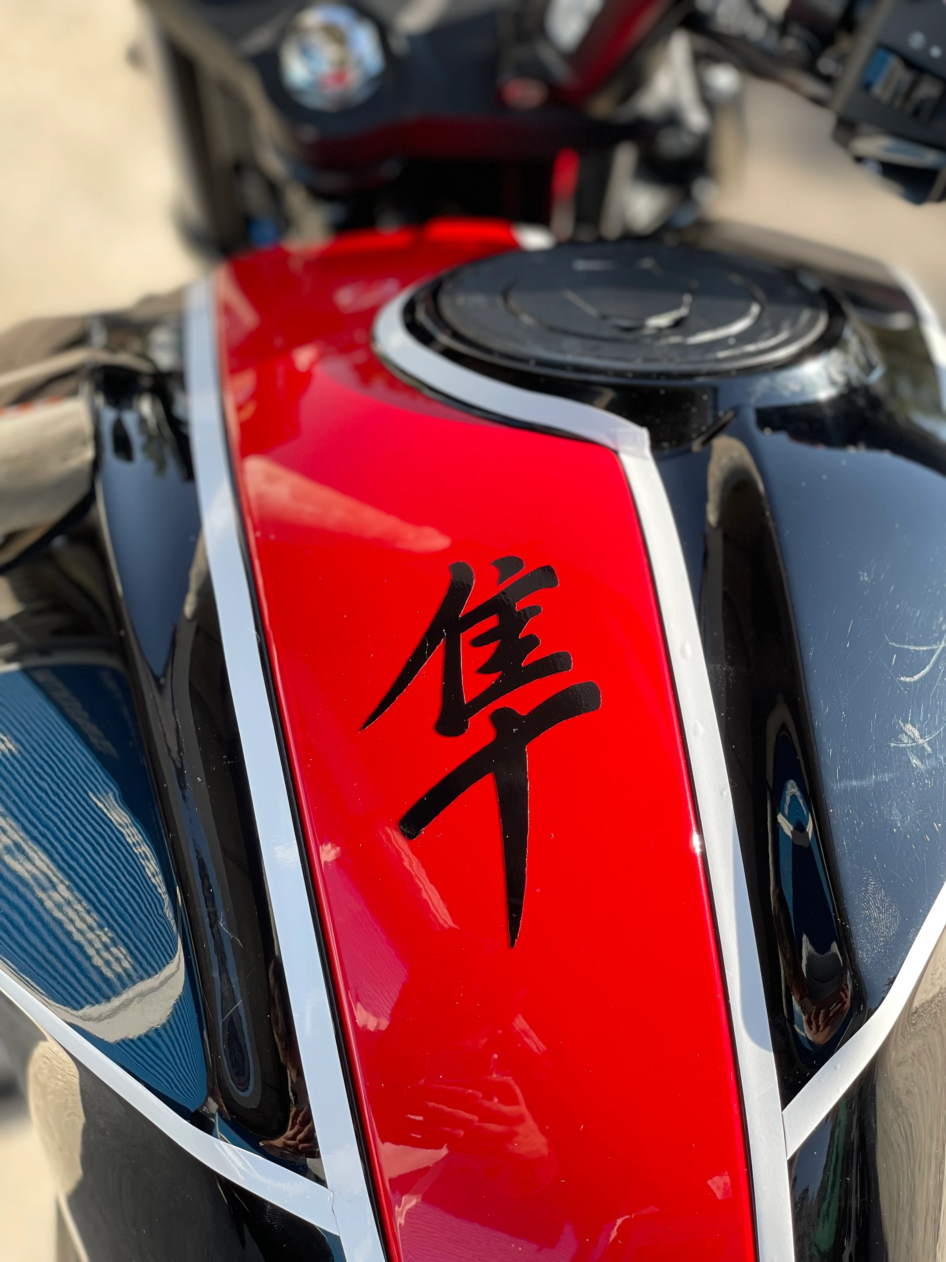 Motor ve Kask için Siyah Renk Hayabusa Sticker Etiket (10CMx6CM)
