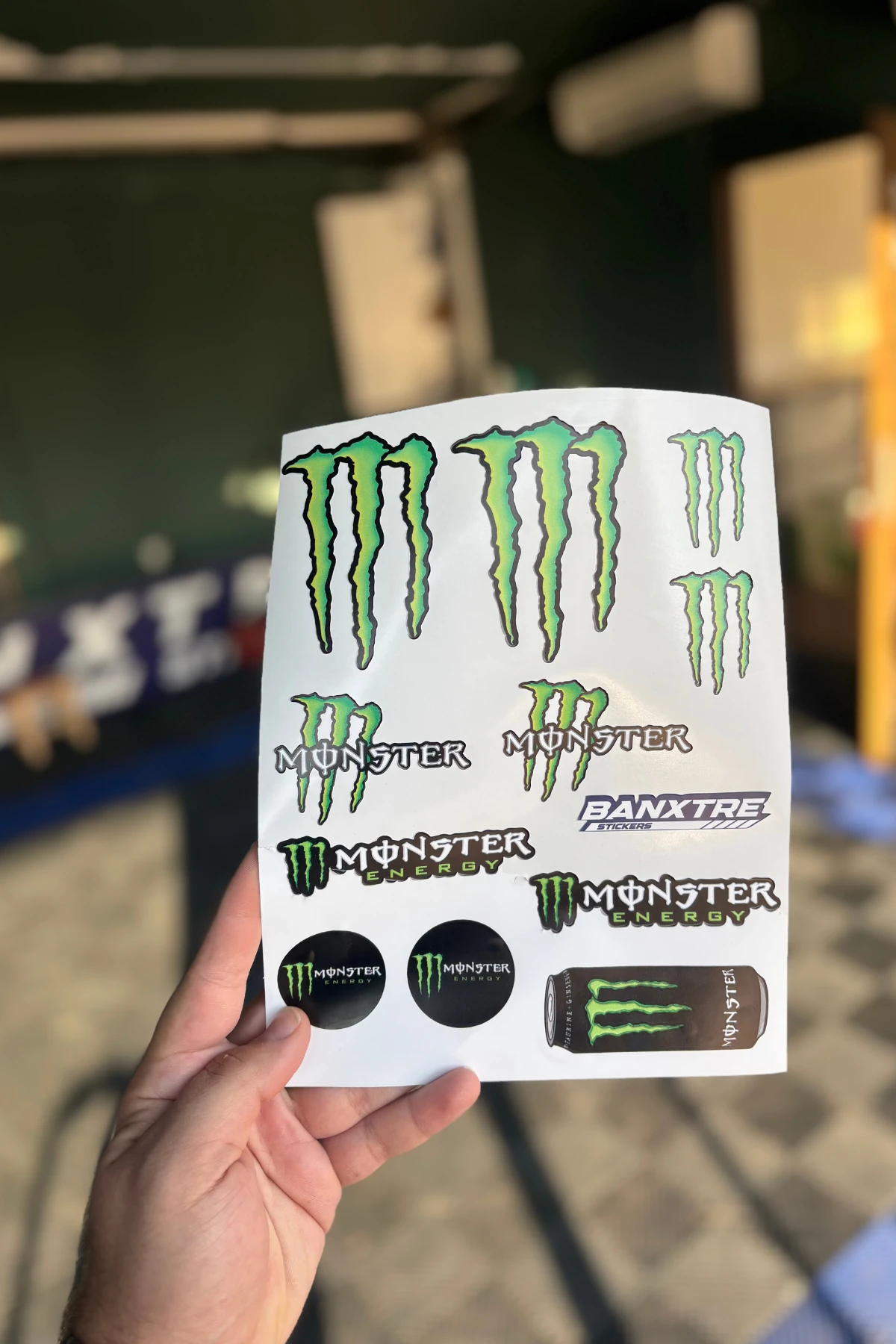 Motosiklet ve Kask için Monster A4 Sticker Pack (13 Parça)