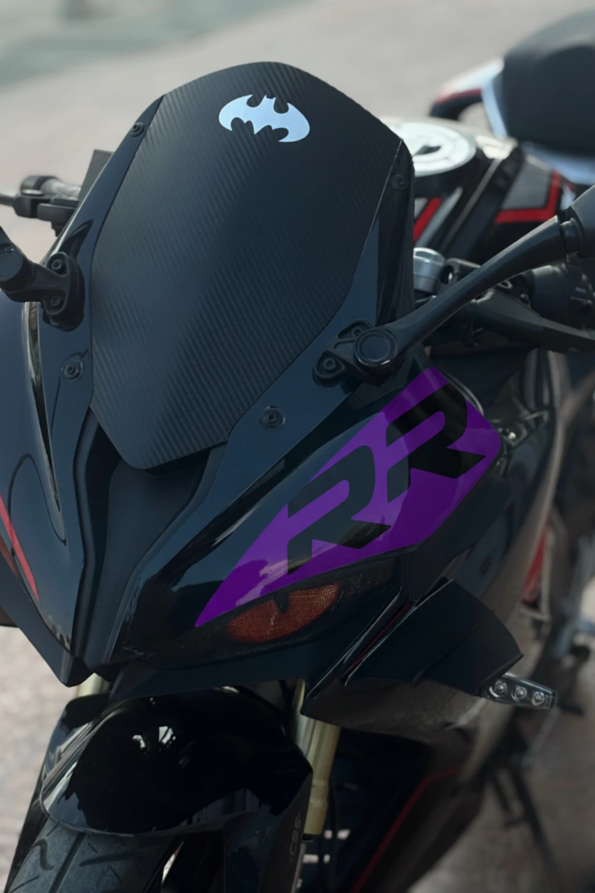 RKS SRK125R için Mor Renk Kafa Detay Sticker 