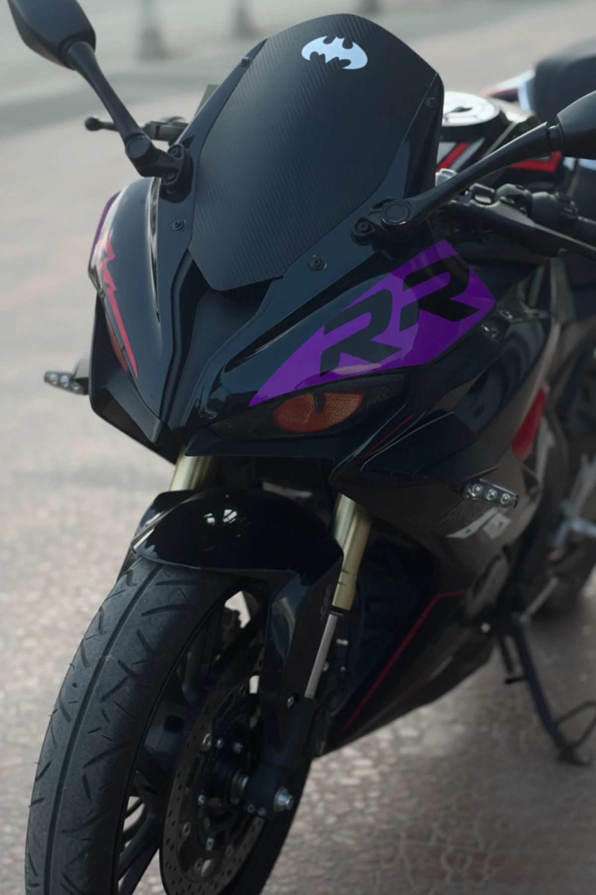 RKS SRK125R için Mor Renk Kafa Detay Sticker 