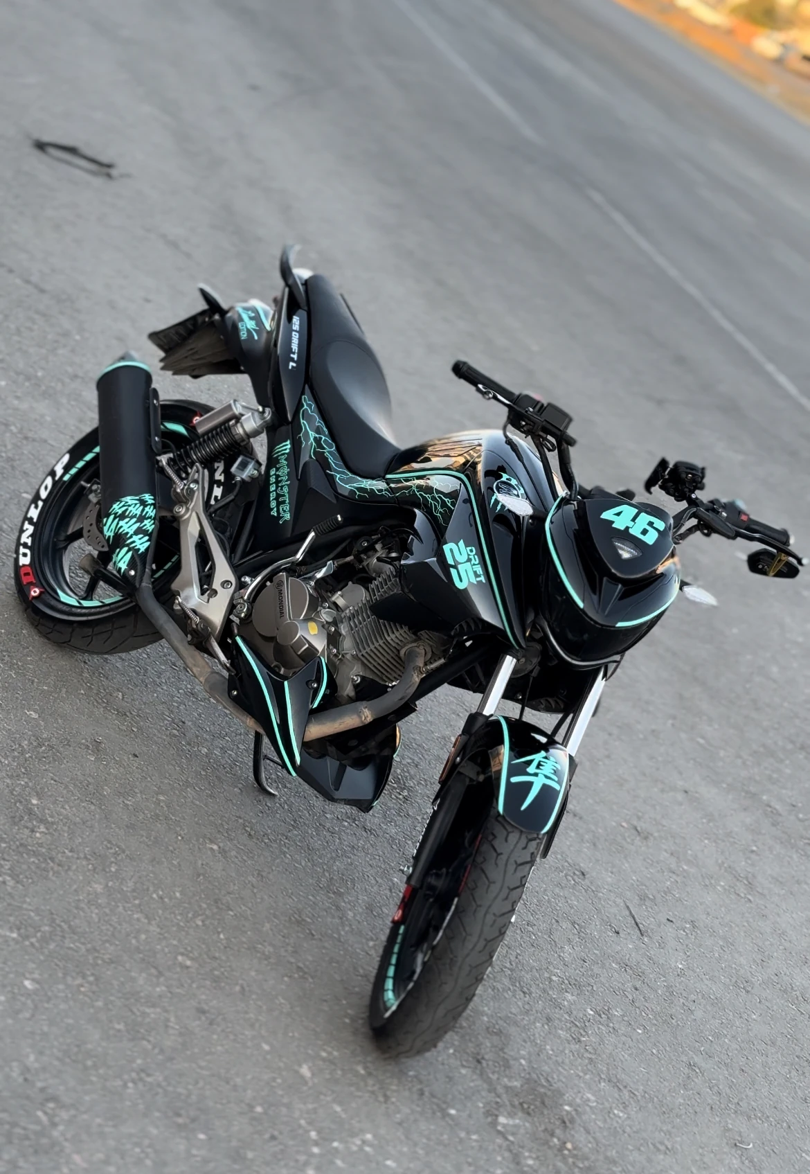 Mondial Drift-L için Nane Renk Komple Sticker Seti 