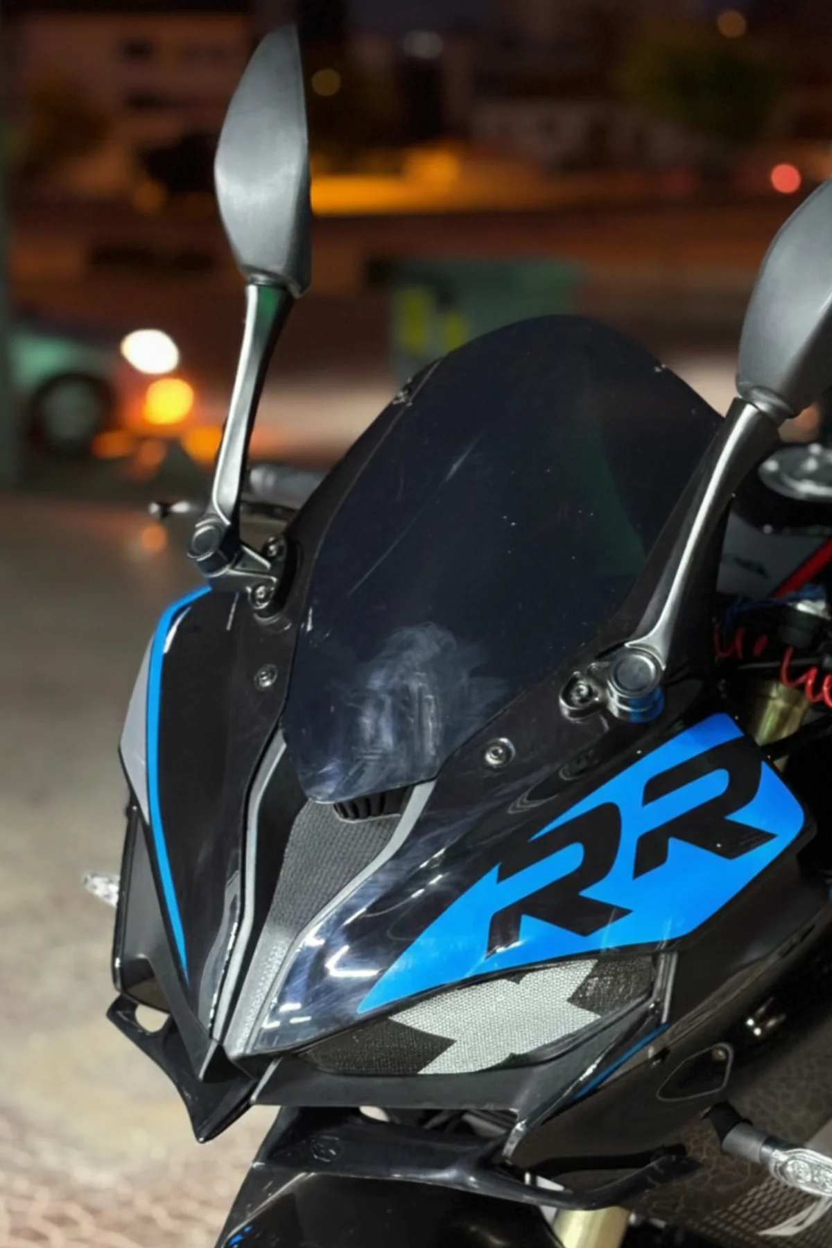 RKS SRK125R için Reflektörlü Mavi Kafa için RR Detay Sticker 