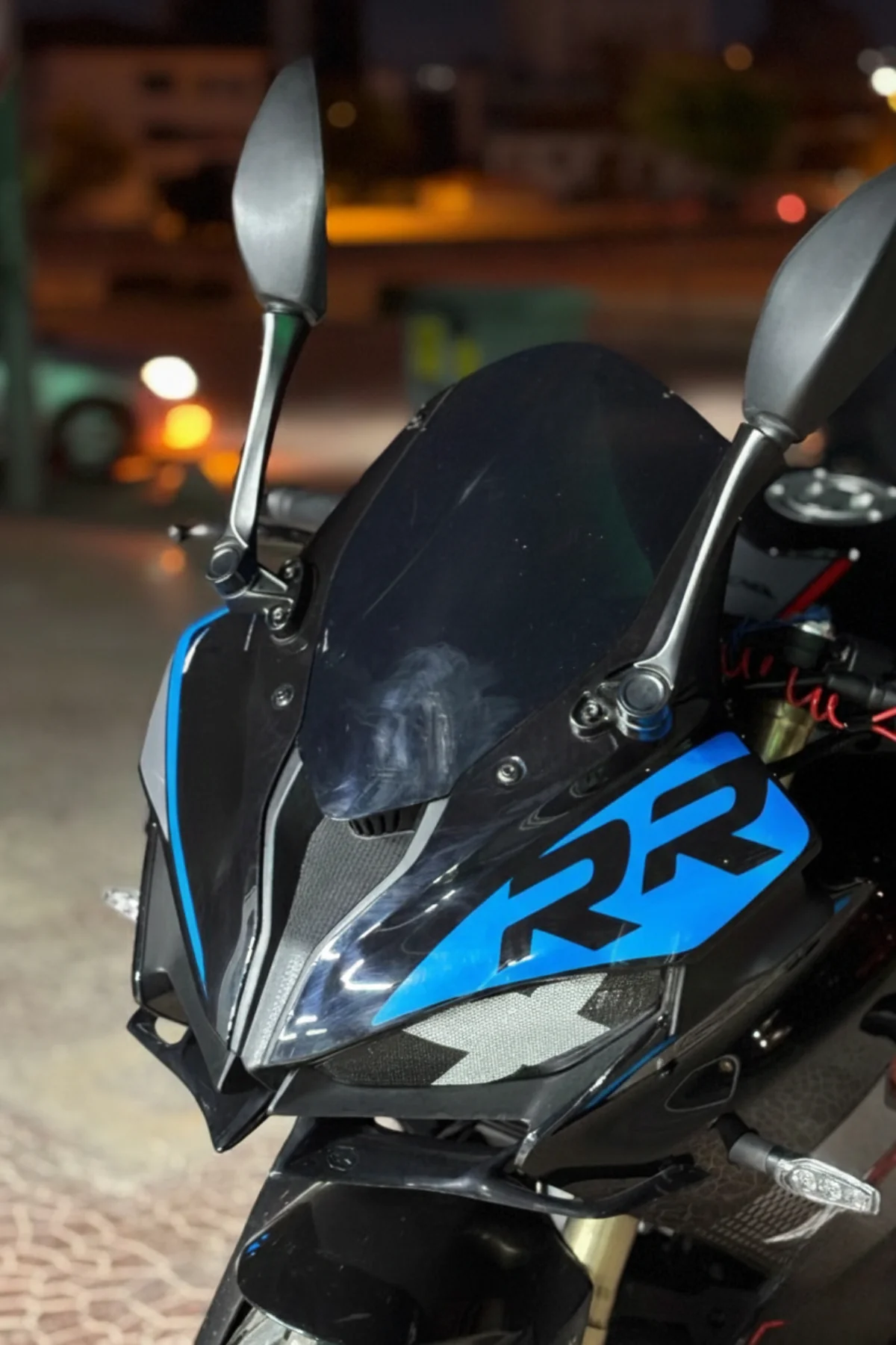 RKS SRK125R için Reflektörlü Mavi Kafa için RR Detay Sticker 