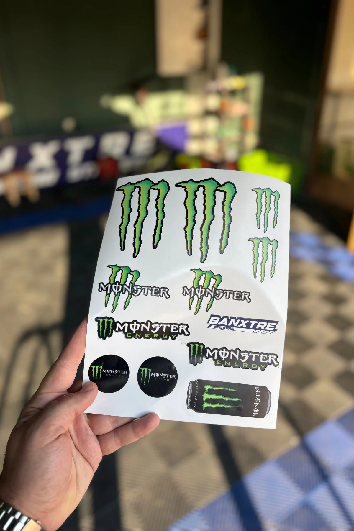 Motosiklet ve Kask için Monster A4 Sticker Pack (13 Parça)
