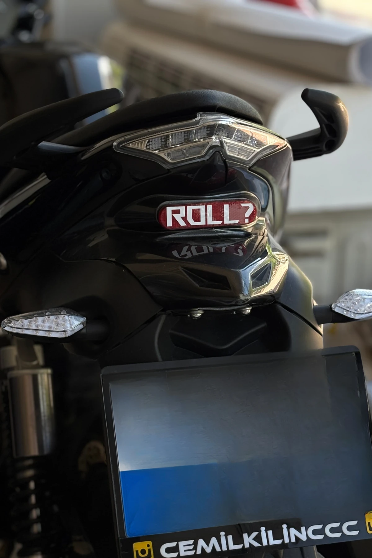 Motosiklet için Kedigözü Reflektörü için Beyaz Roll Sticker Etiket (8CMx1CM)