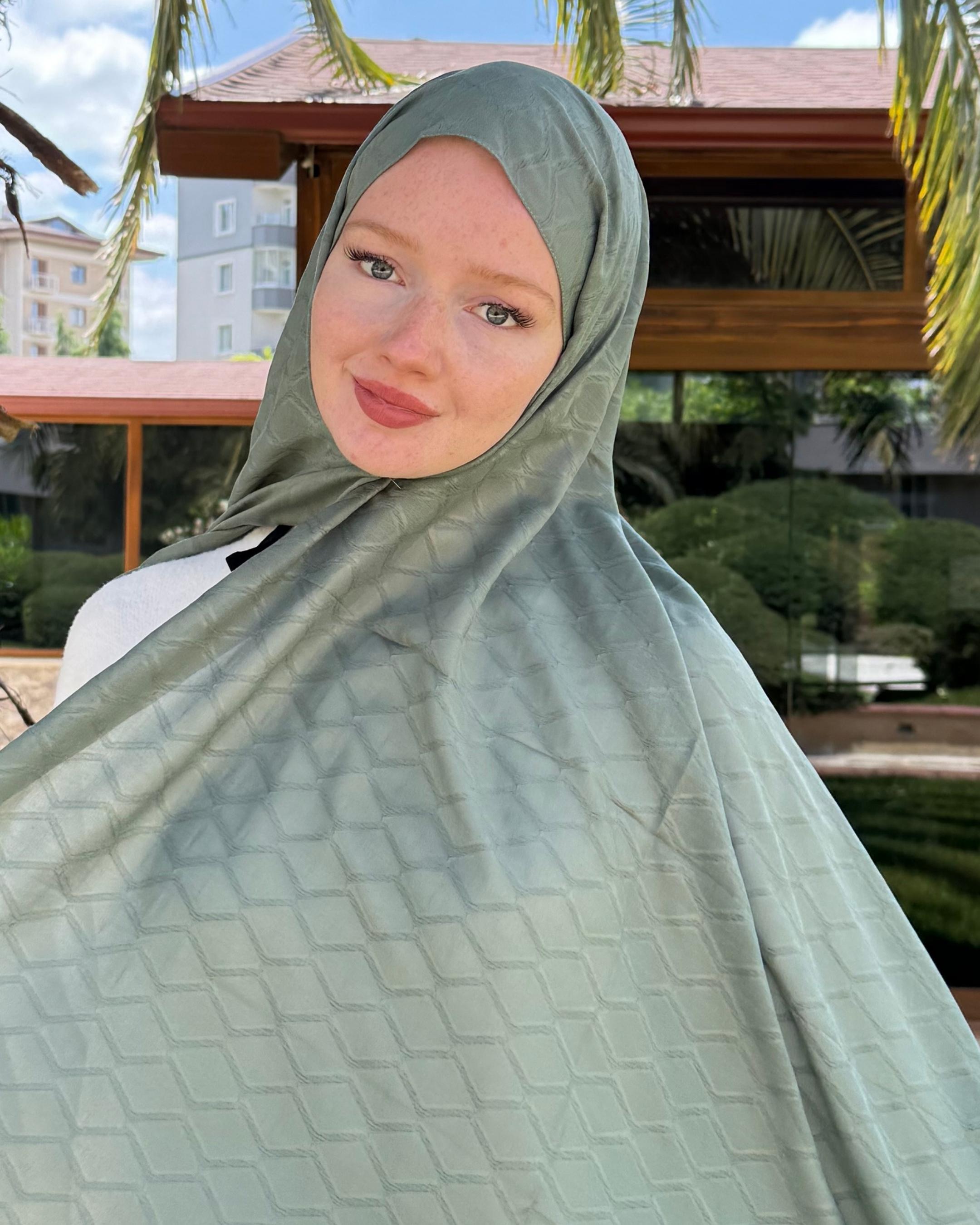 Küf Yeşili Baklava Bambu Jakar Şal
