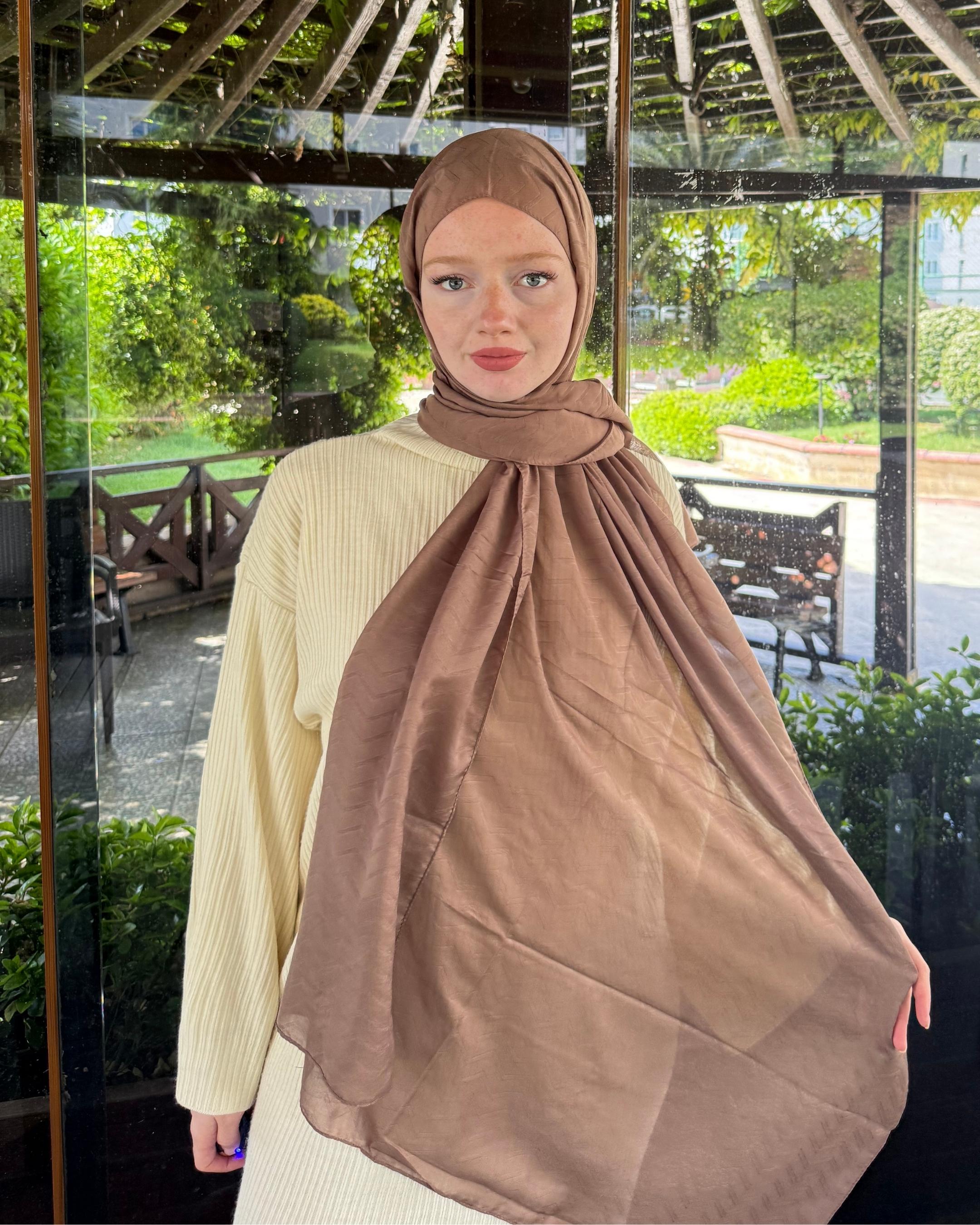 Mocha Zikzak Bambu Jakar Şal