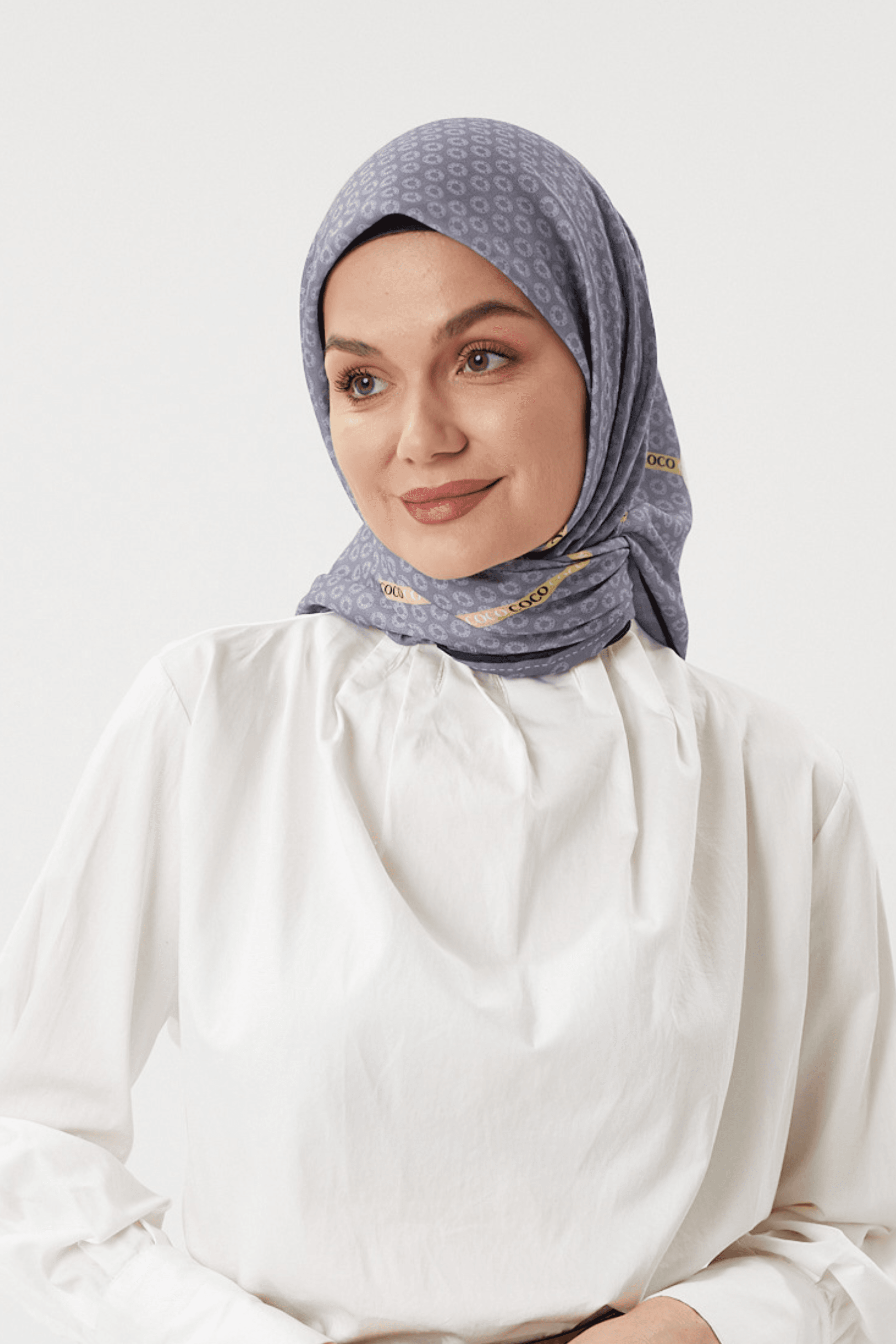 Gri Morocco Pamuk Eşarp	