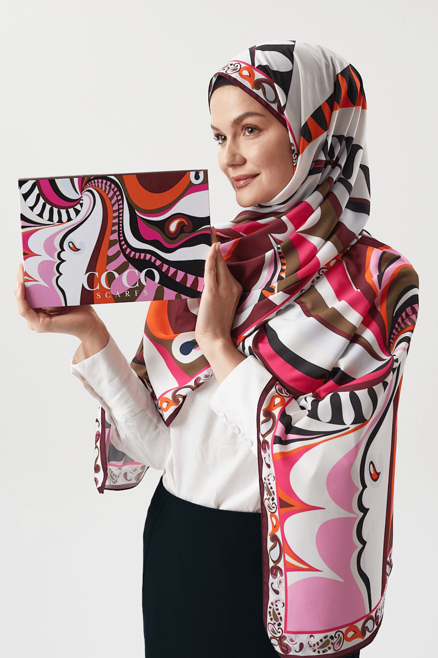 Pastel Pembe Dila Desen İpeksi Şal	