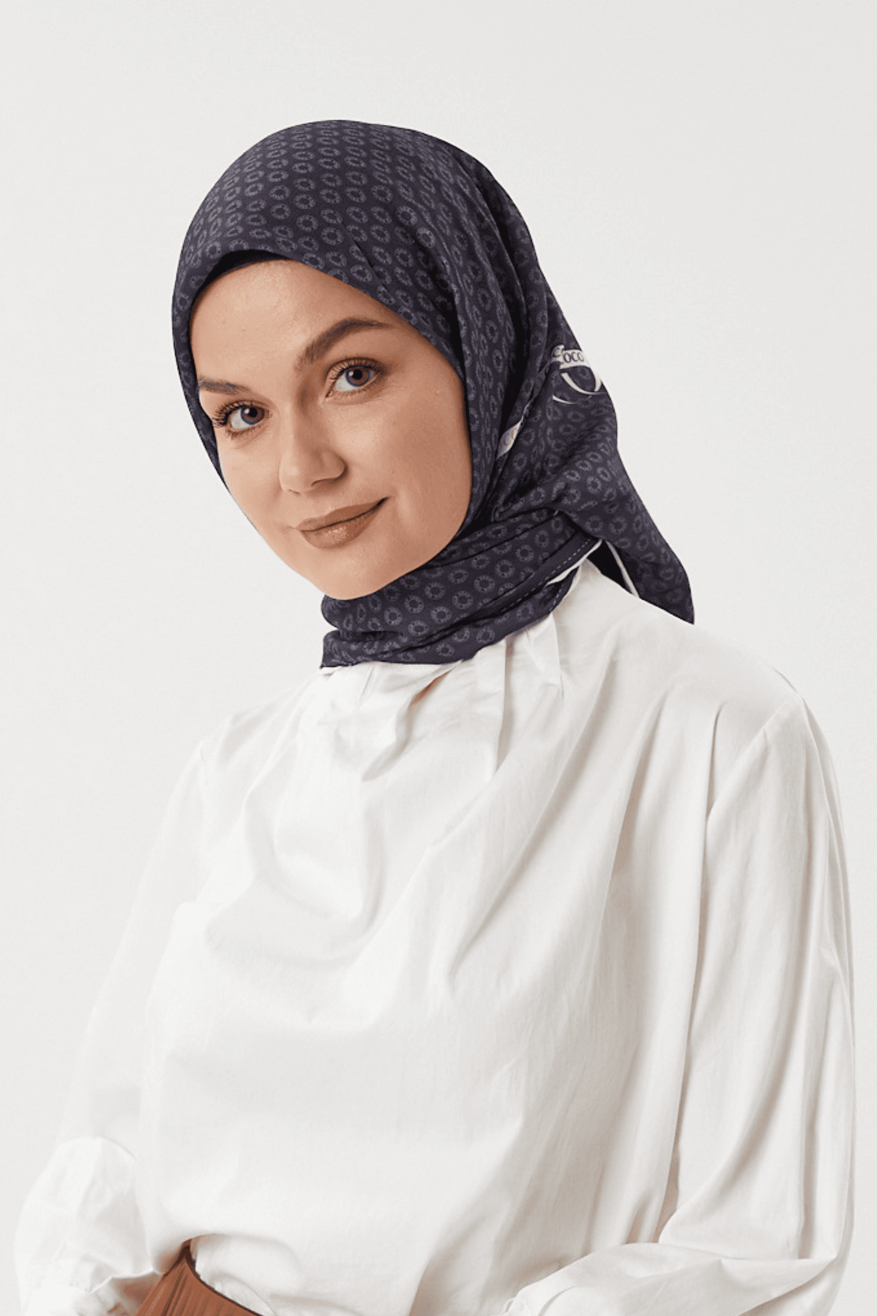 Siyah Morocco Pamuk Eşarp	