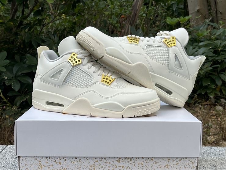  Nike Air Jordan 4 Sail Sneakers White(Dar Kalıp)