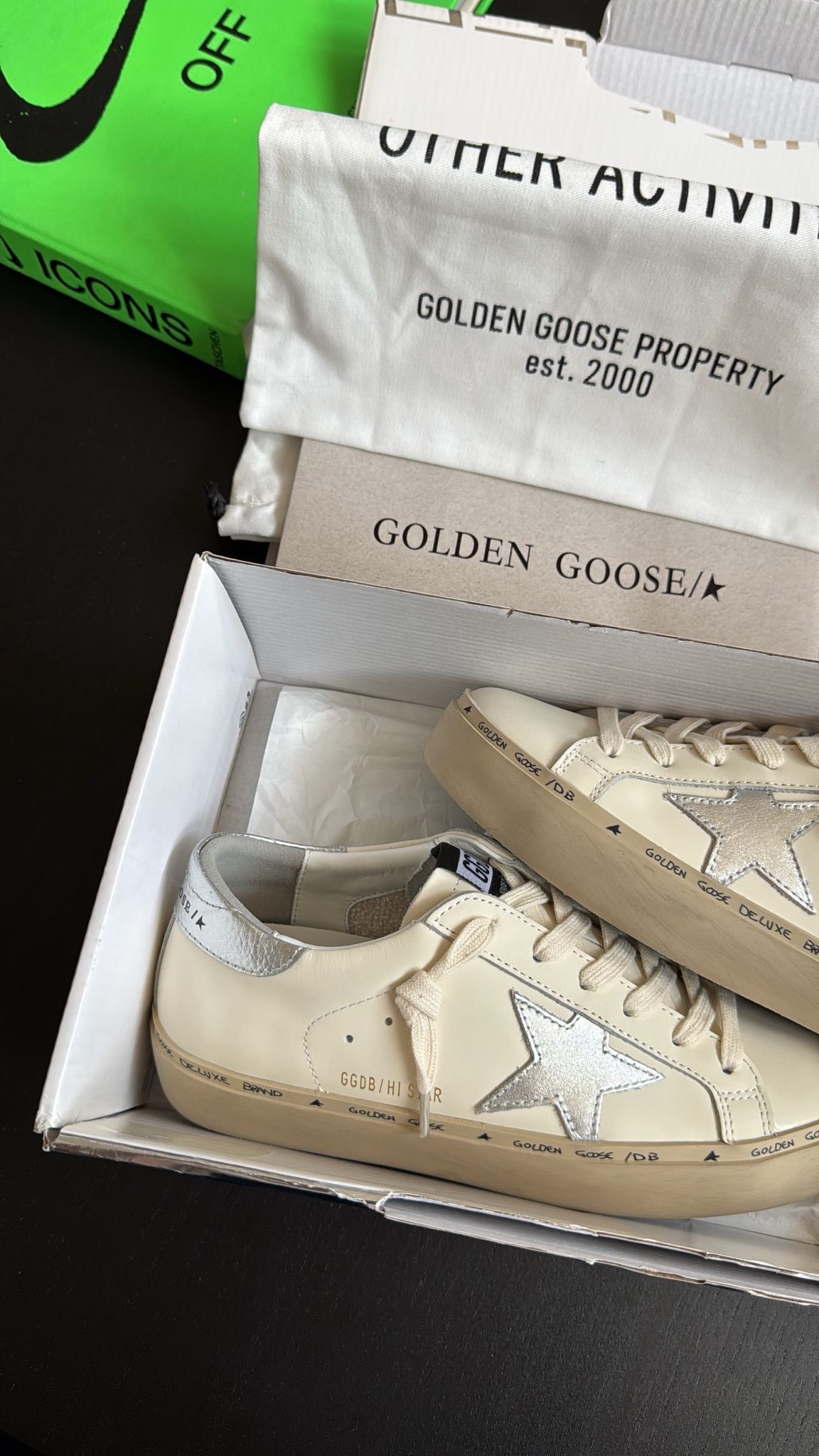 Golden Goose Hi Star ‘White Silver’  