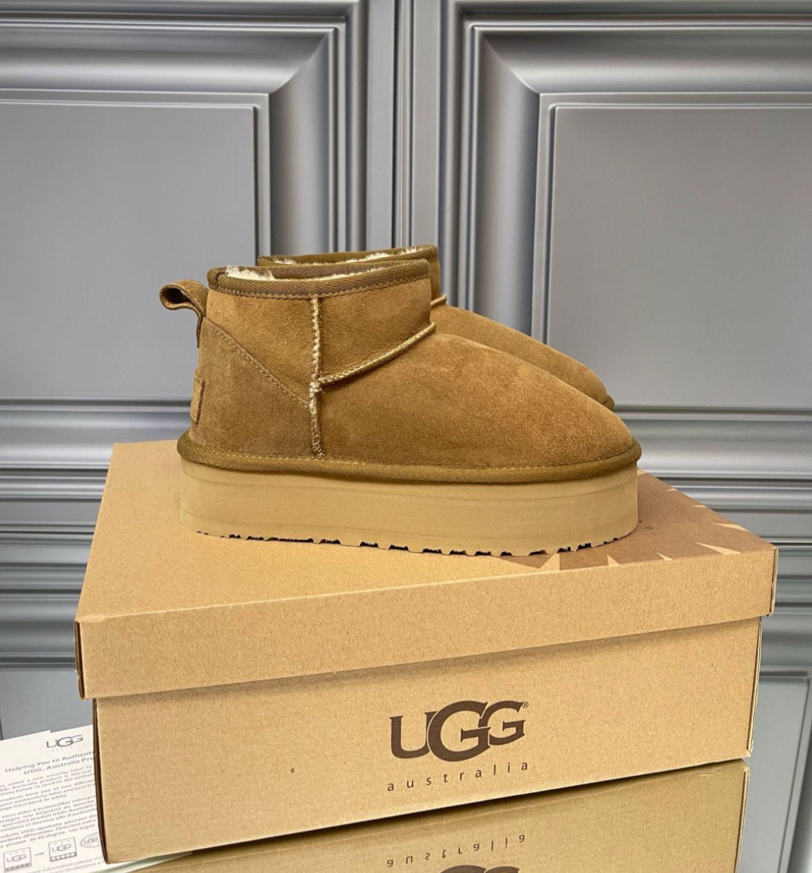 U.G.G W Platform Mini Chestnur ( Dar Kalıp )