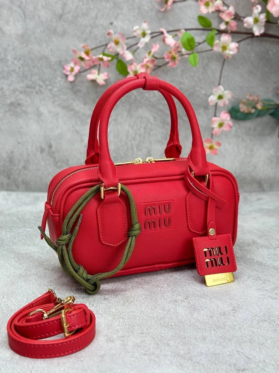 Miu Miu Arcadie Regular-Bag Kırmızı 22 x 11 cm