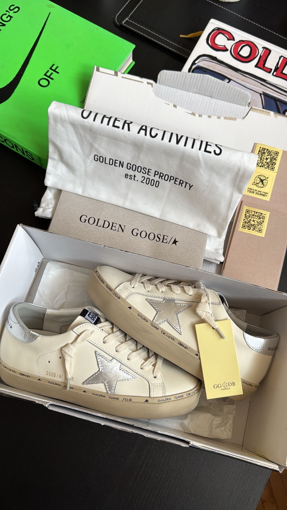 Golden Goose Hi Star ‘White Silver’  