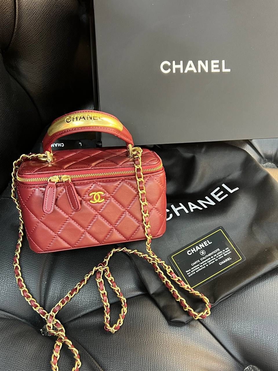 Chanel Vanity Bag Chain 16.5x10cm ( Premium ) - Bordo