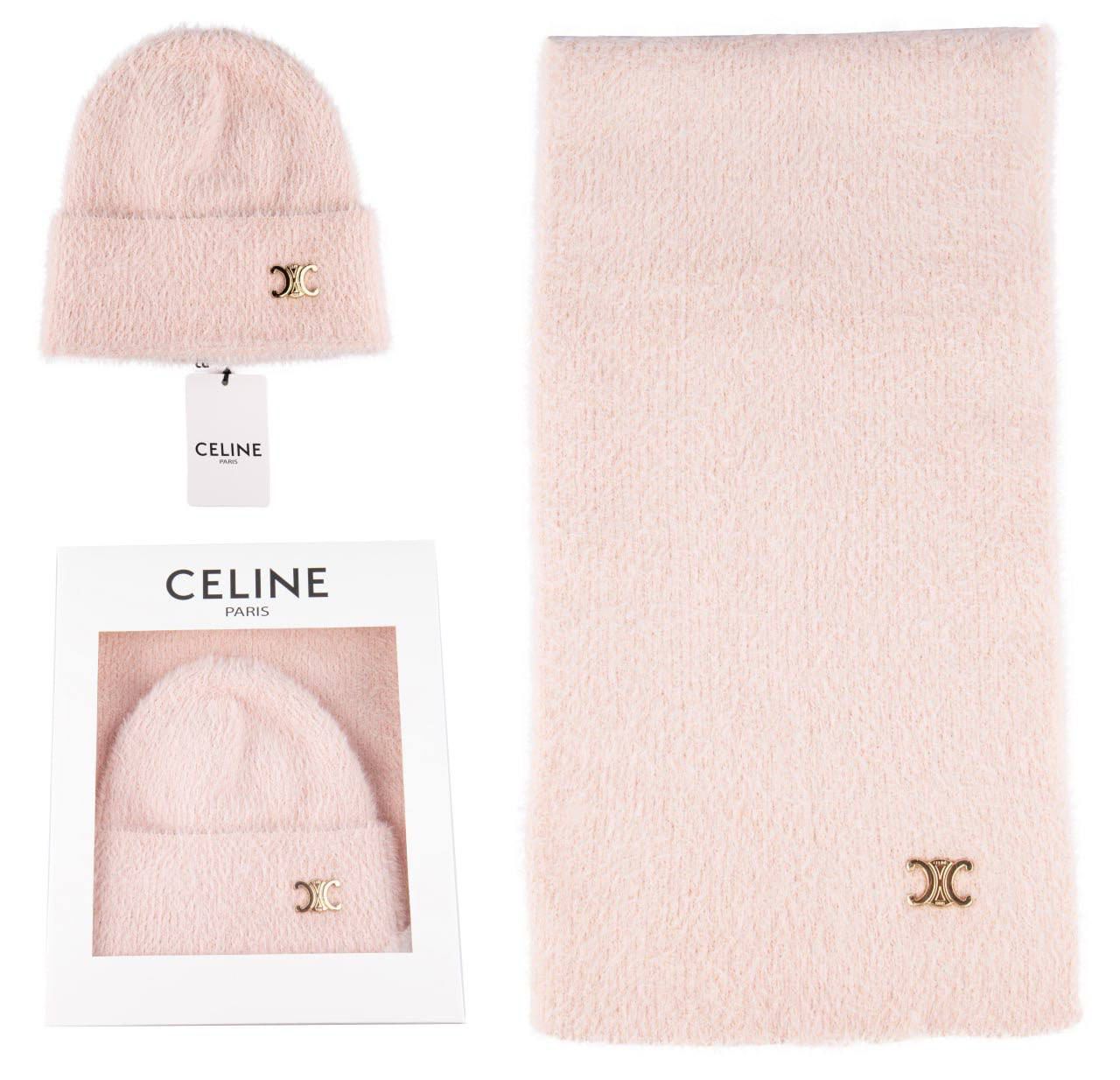 Celine Scarf / Beret ( Bere ve Atkı Takımı ) - Pink