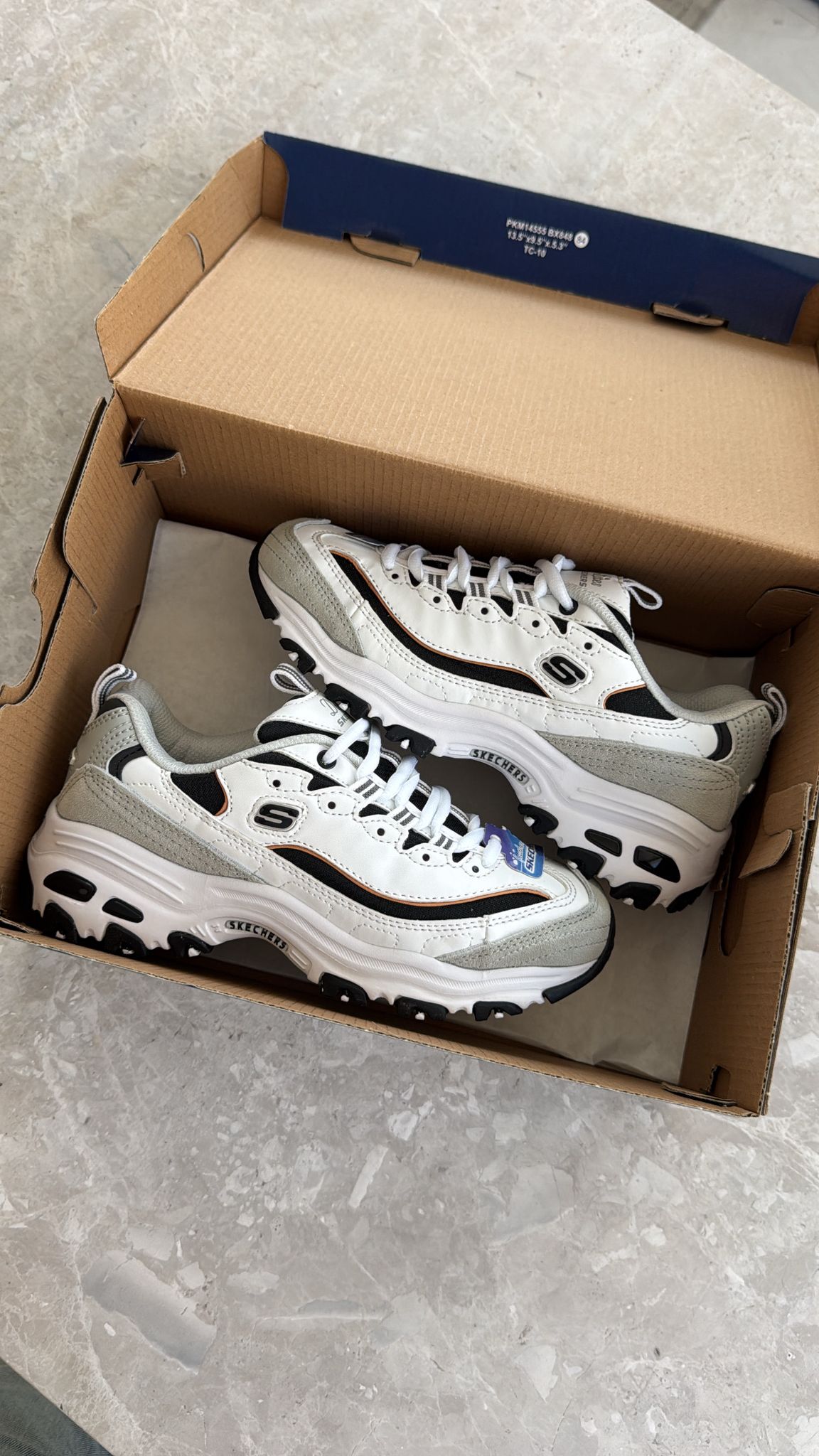 Skchers Grey White ( Dar Kalıp)