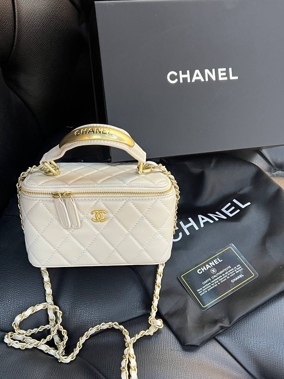Chanel Vanity Bag Chain 16.5x10cm ( Premium ) - Beyaz