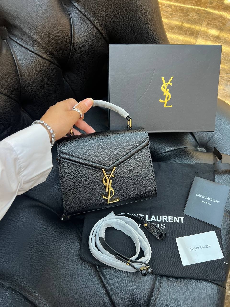 YSL CASSANDRA TOP HANDLE BAG 19.5X16.5 (Premium)