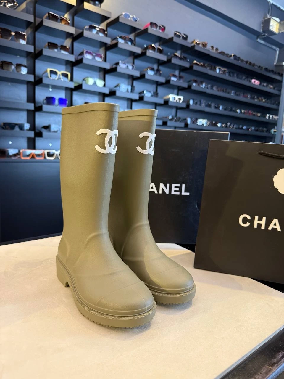 Chanel Boot Khaki 