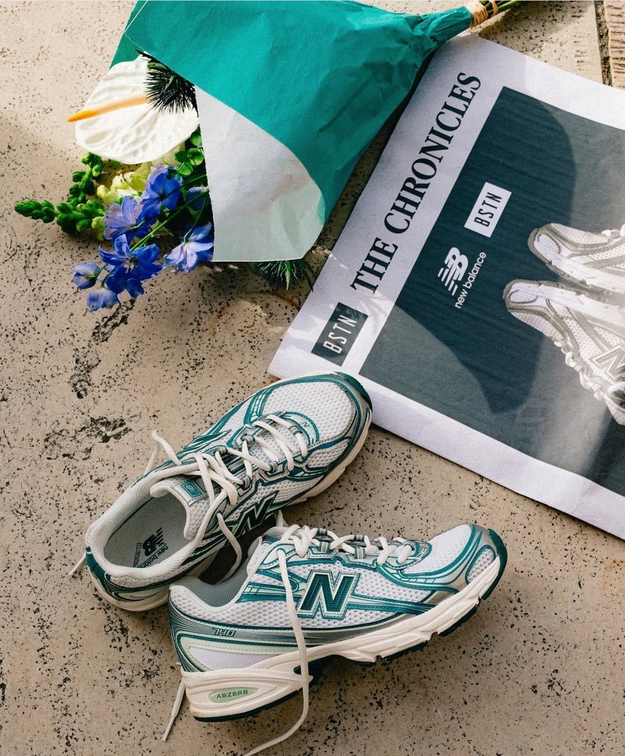 New Balance 740 Green Silver