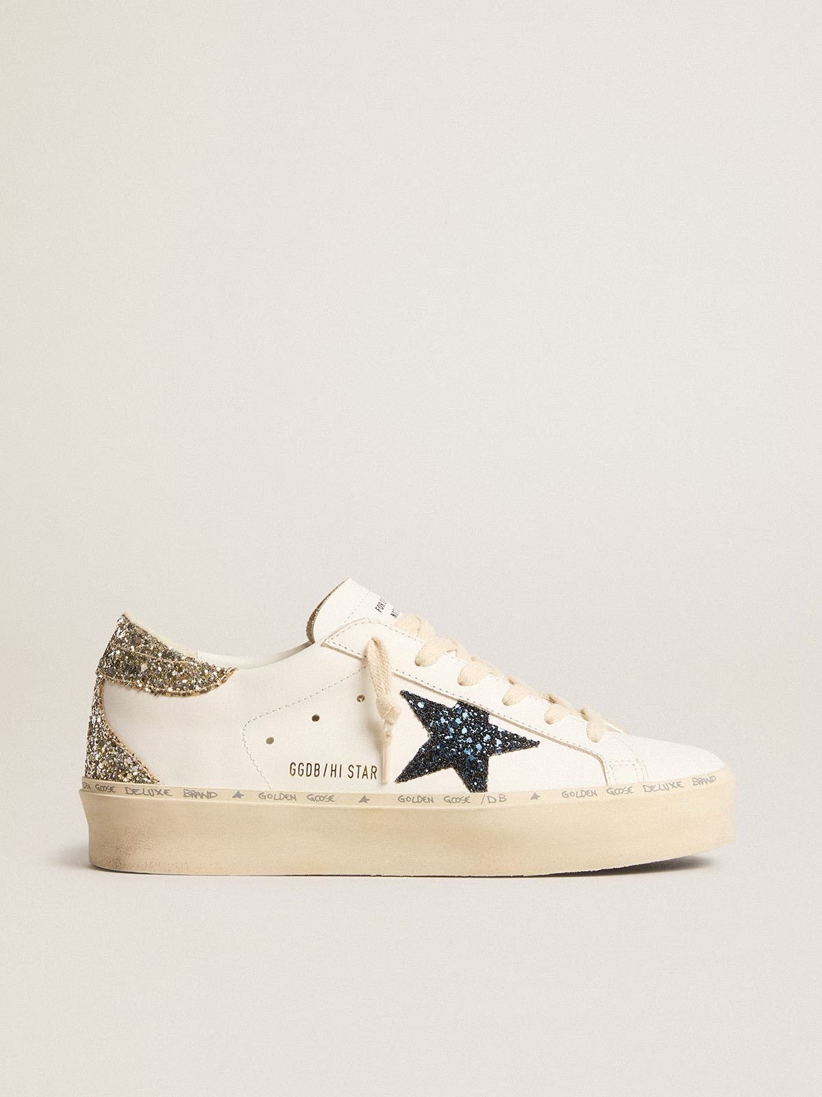 Golden Goose Hi Star ‘White Blue Platinum Glitter’  
