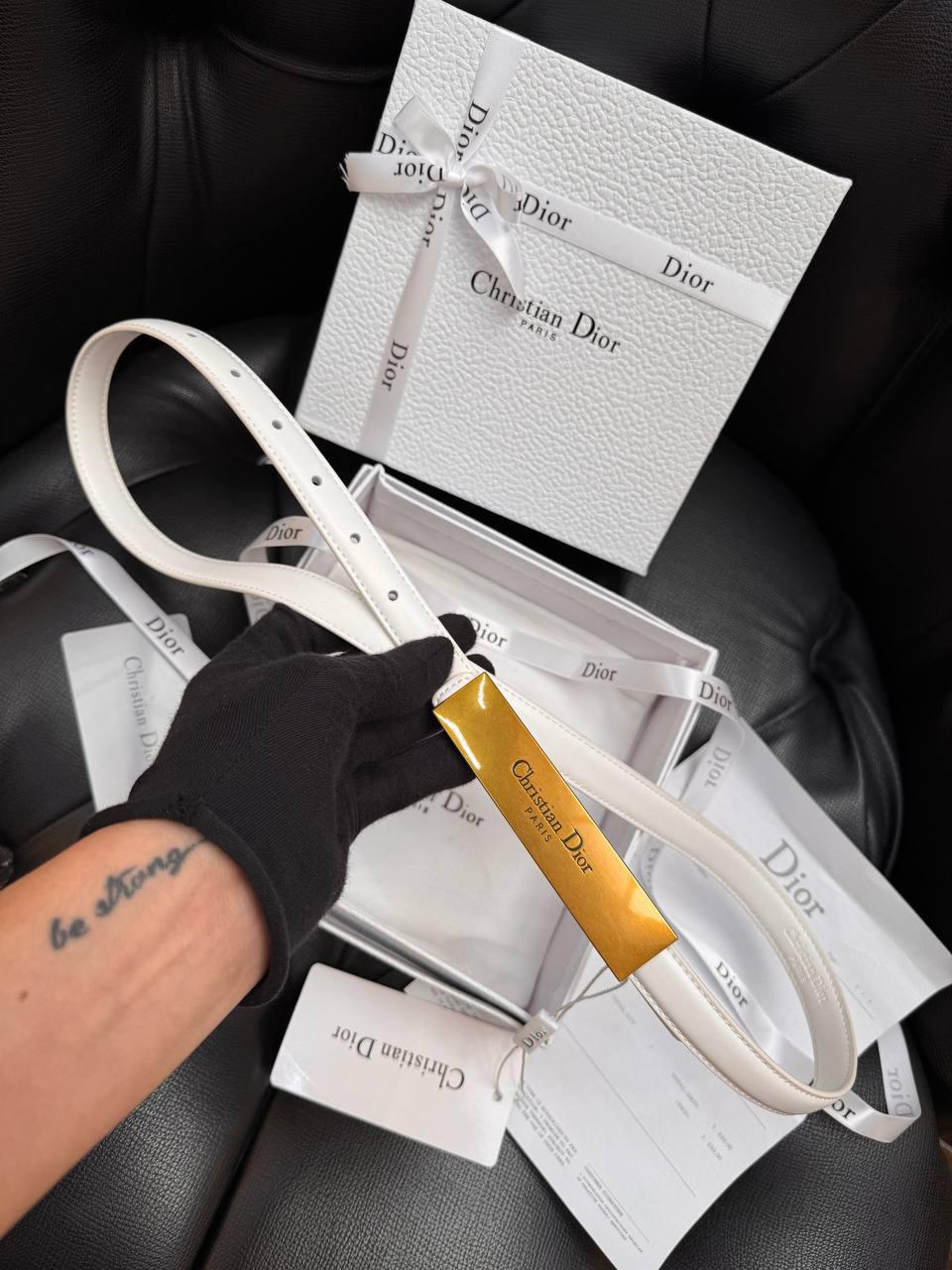 Dior Belt 1.7 cm - Beyaz