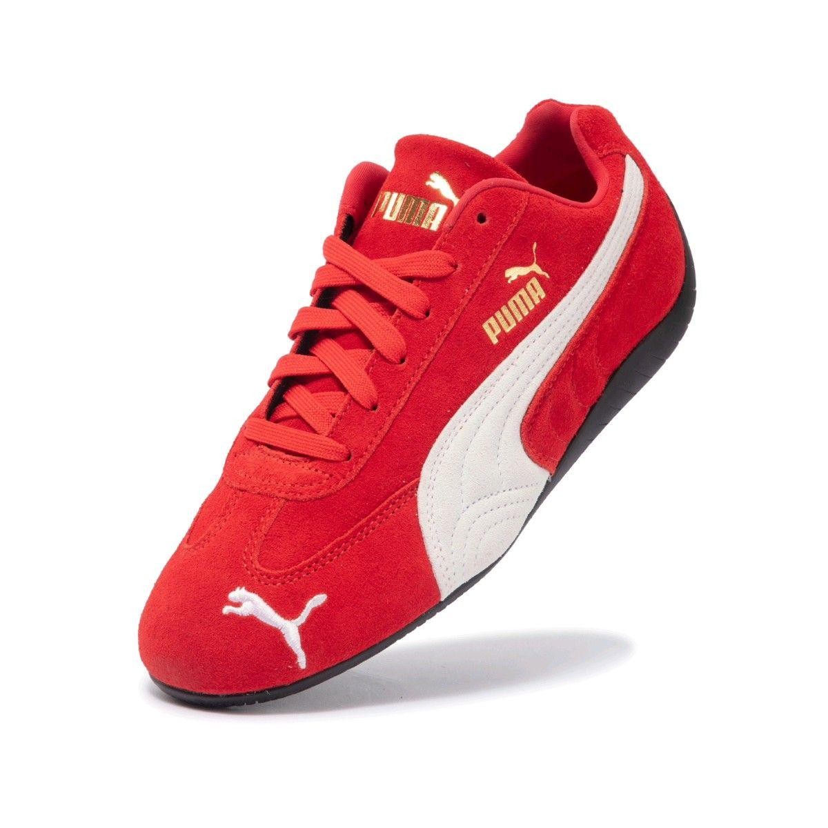 Puma Red Suet Sneakers