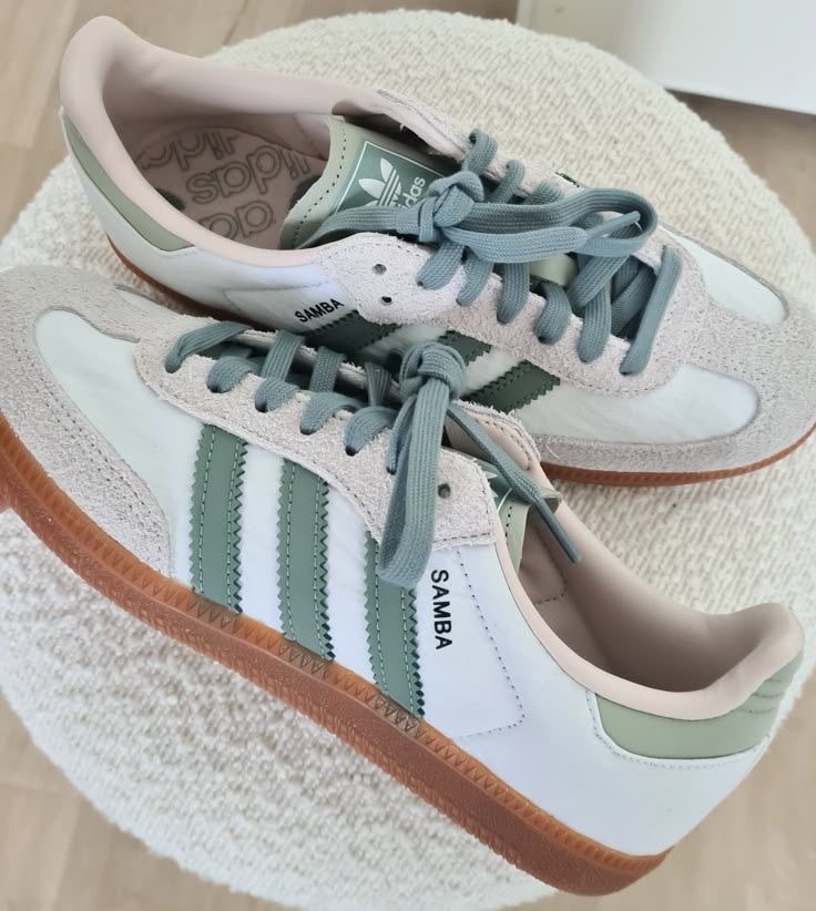 Adidas samba silver green 